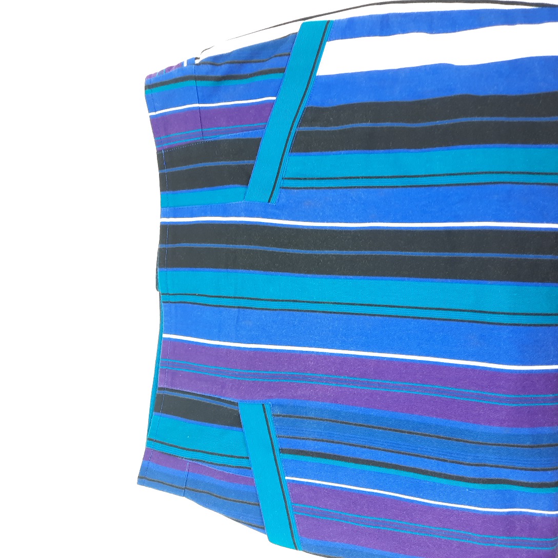 Voir photo 4 de Jupe droite estivale rayée 5 couleurs KENZO Jungle T 42 Jupe droite estivale rayée 5 couleurs KENZO Jungle T 42 Très bon état - Vue 4 -