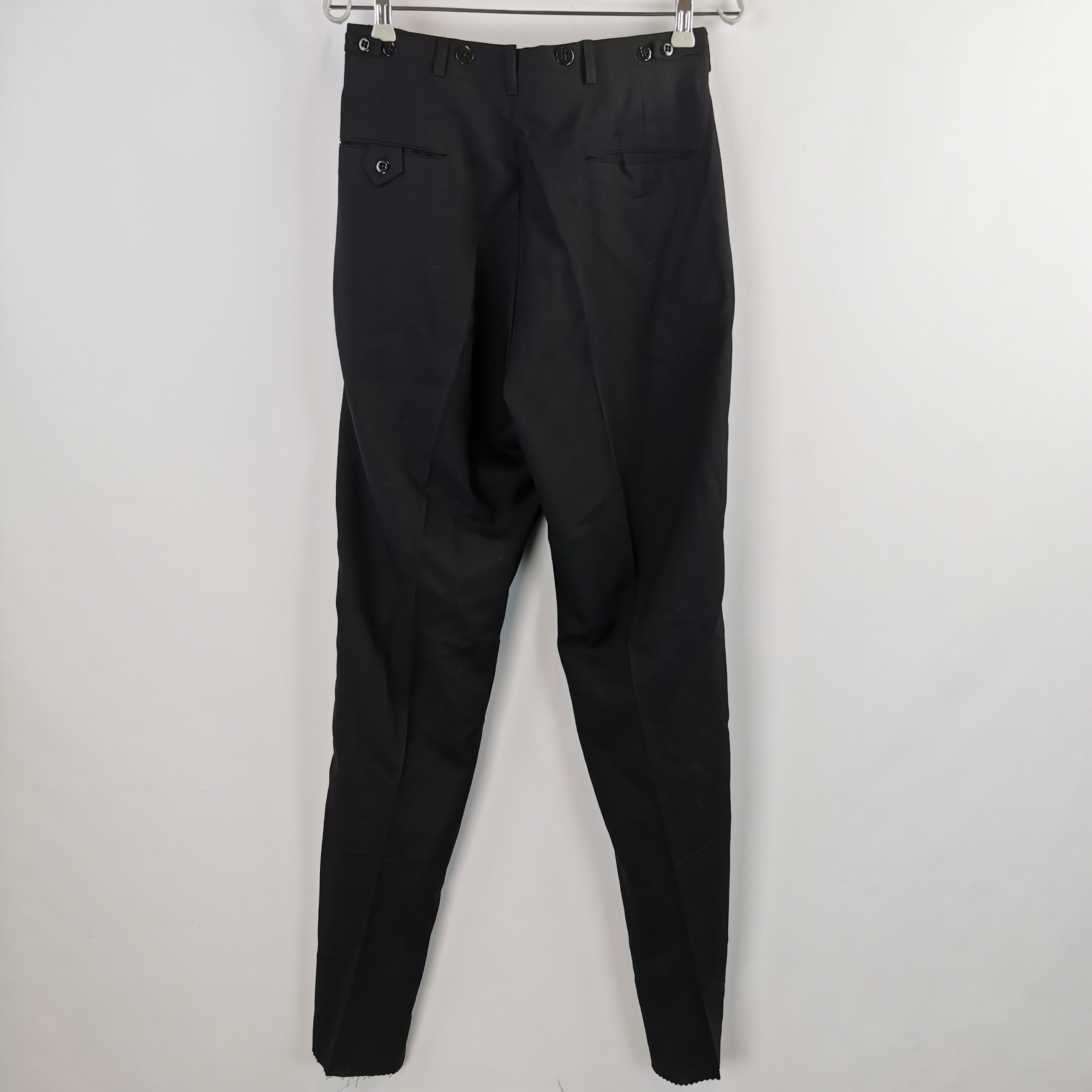 Pantalon de smoking noir à bande satinée 40 (estimée) Très bon état - Vue 2 - 