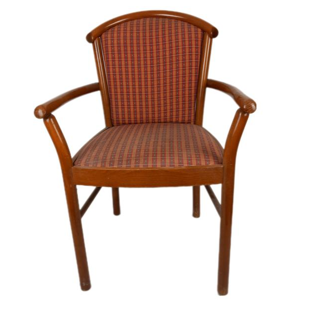 Chaises En Bois & Assise En Tissu Vintage