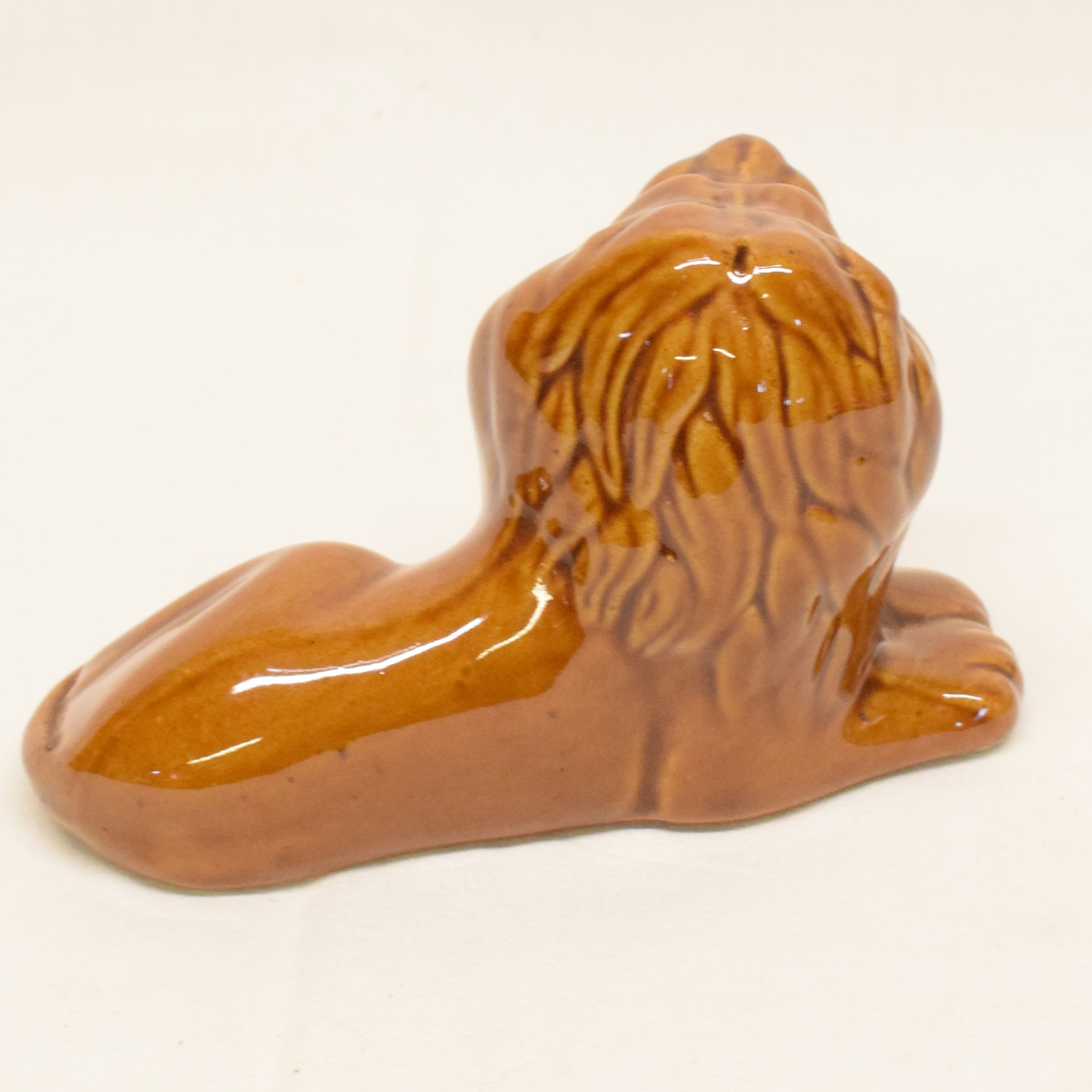 Ancien cendrier lion en céramique fabriqué en chine  - Vue 3 - 