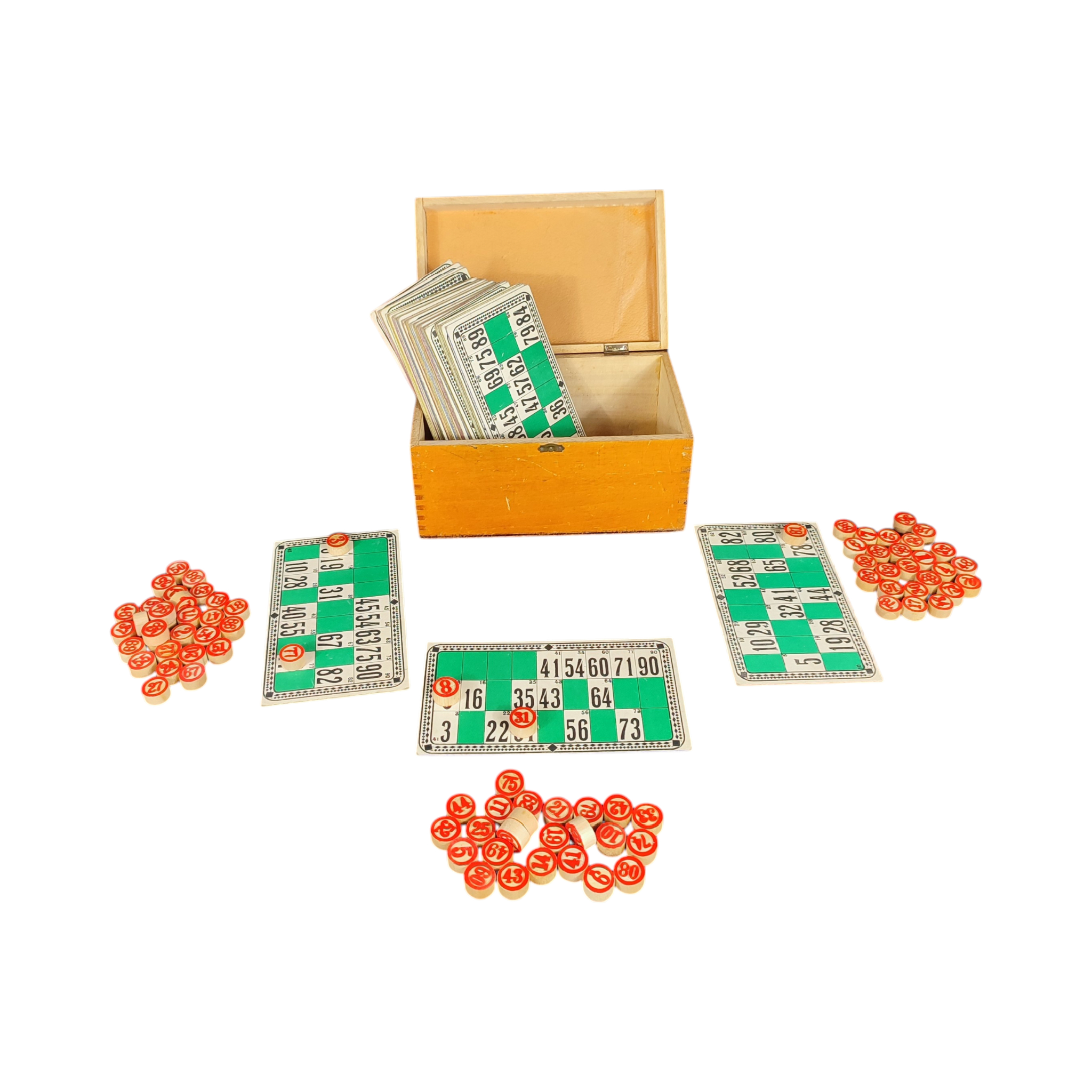 Ancien jeu de loto en bois (complet) - années 1950-1960 État correct -  reconditionné disponible sur Label Emmaüs