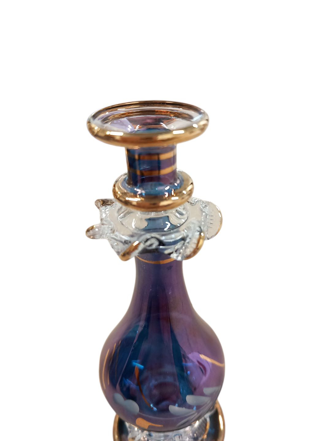 Flacon de parfum oriental soufflé à la bouche. Bon état - Vue 4 - 