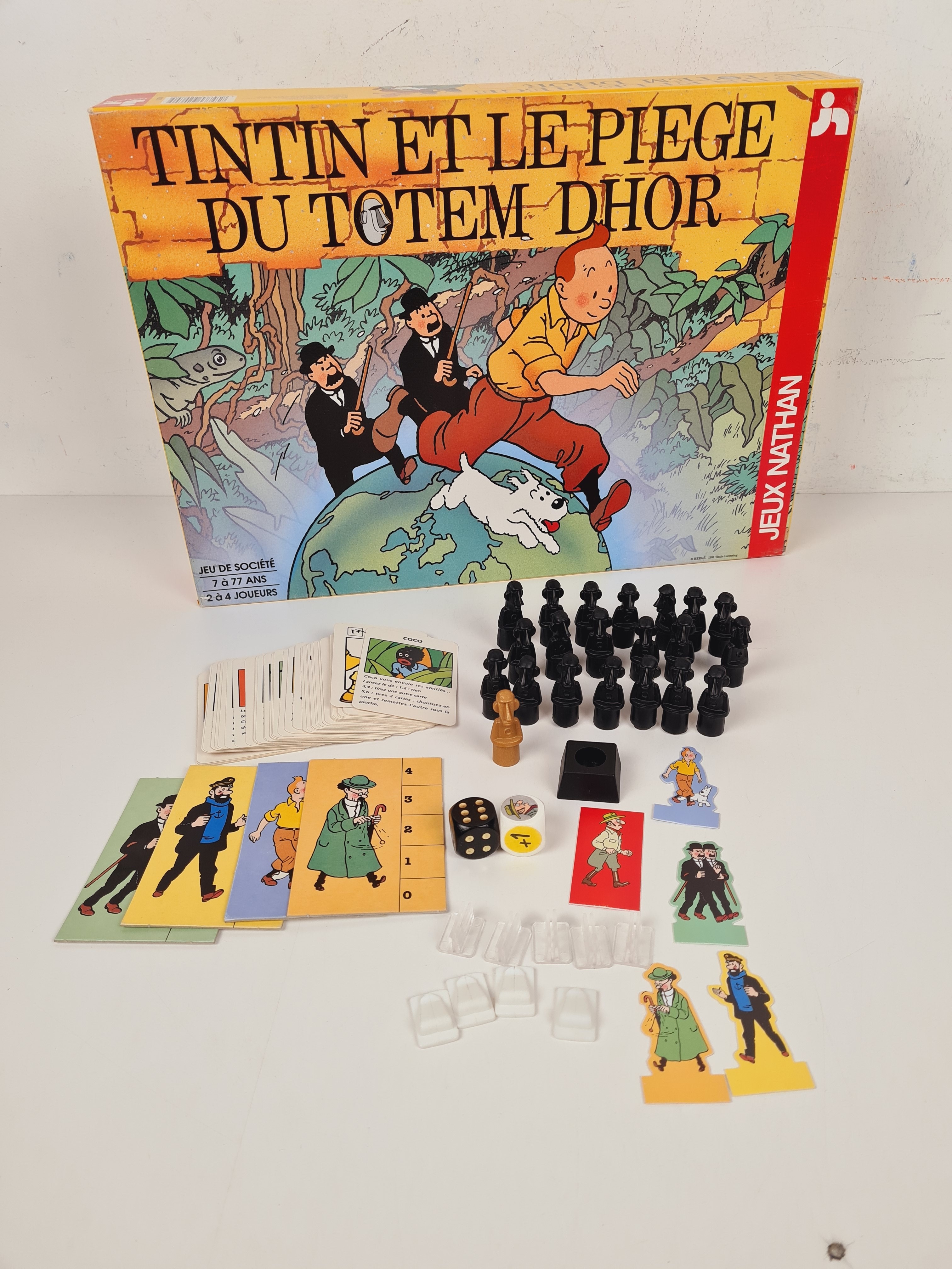 Jeu de parcours - Tintin et le piège du totem Dhor - Nathan - 1992 - Dès 7 ans  - Vue 5 - 