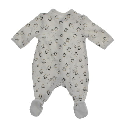 Pyjama blanc imprimé - bébé - La Redoute - taille 1 mois - Photo 1