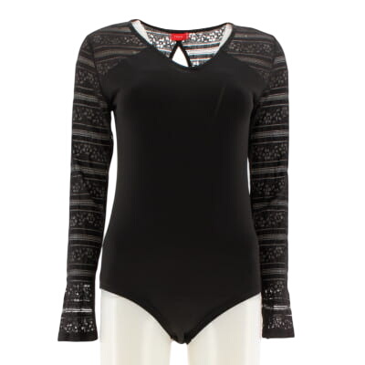 Body noir imprimé - Femme - TISSAIA - Taille 38/40 - Photo 0