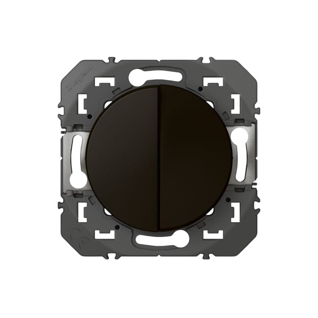 Double poussoir à assembler, LEGRAND Dooxie, noir - Photo 0