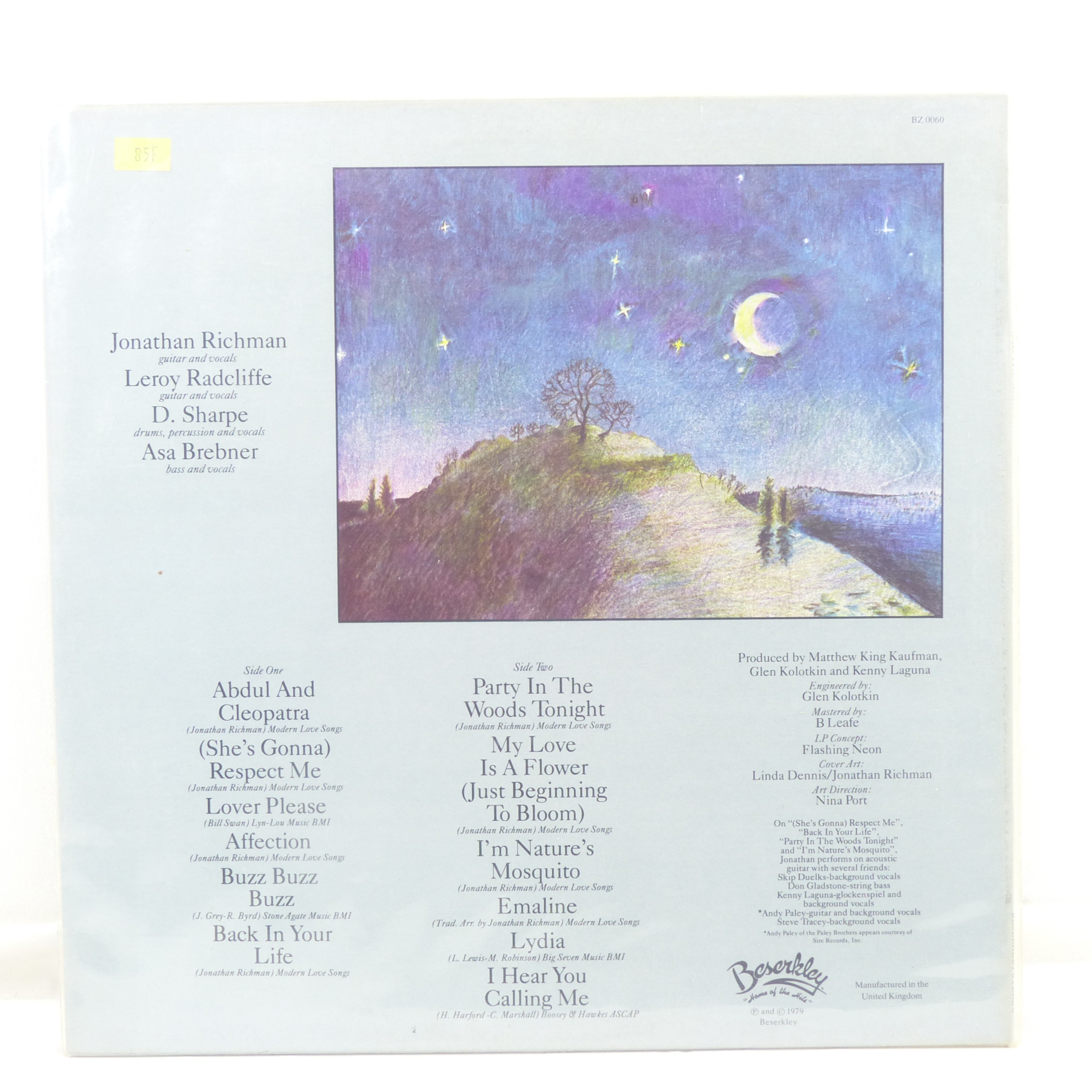 Voir photo 2 de Vinyle 33T Jonathan Richman & The Modern Lovers / Back In Your Life - Beserkley 1979 Vinyle 33T Jonathan Richman & The Modern Lovers / Back In Your Life - Beserkley 1979 Bon état - Vue 2 -