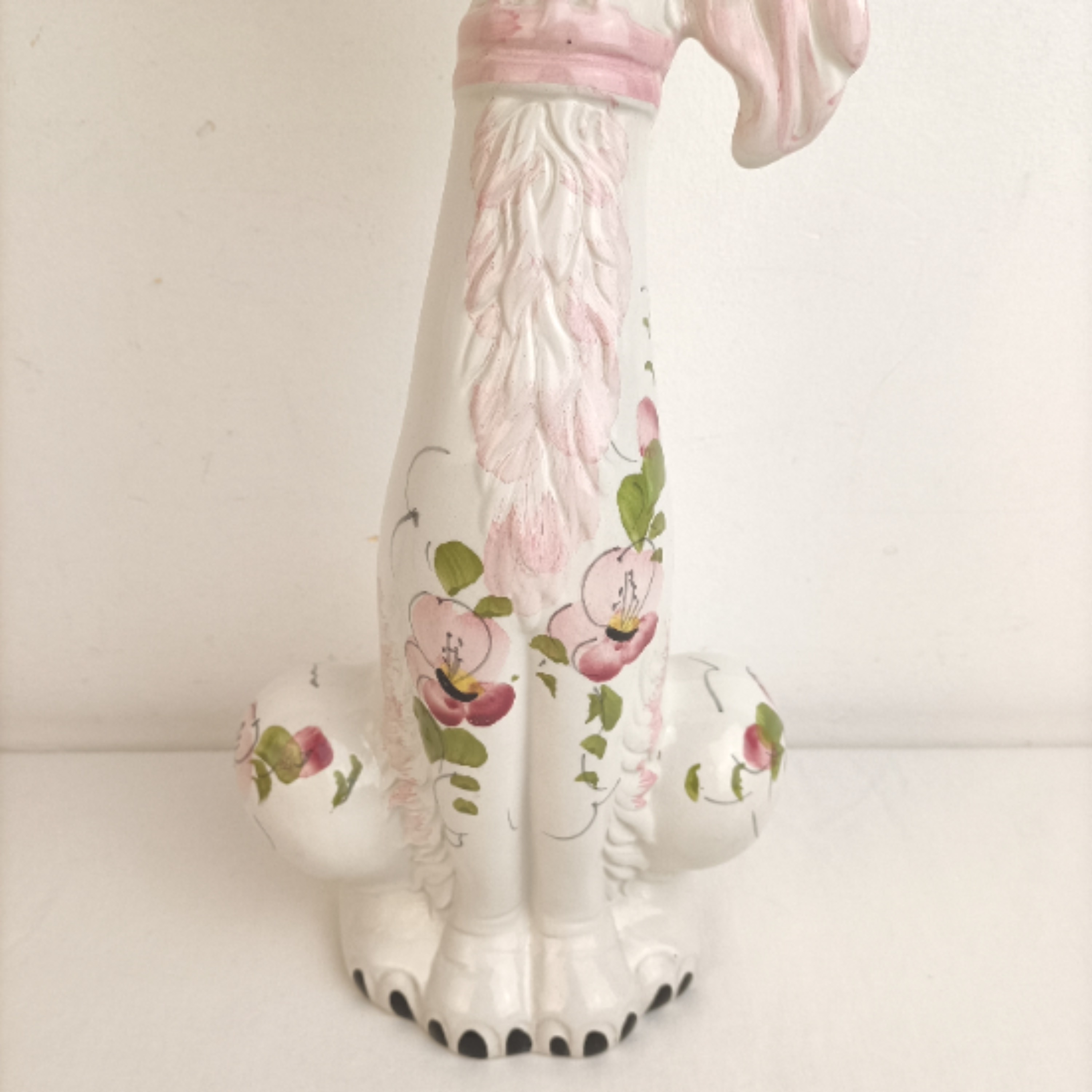 Chien caniche en faïence capodimonte Italy - Photo 2