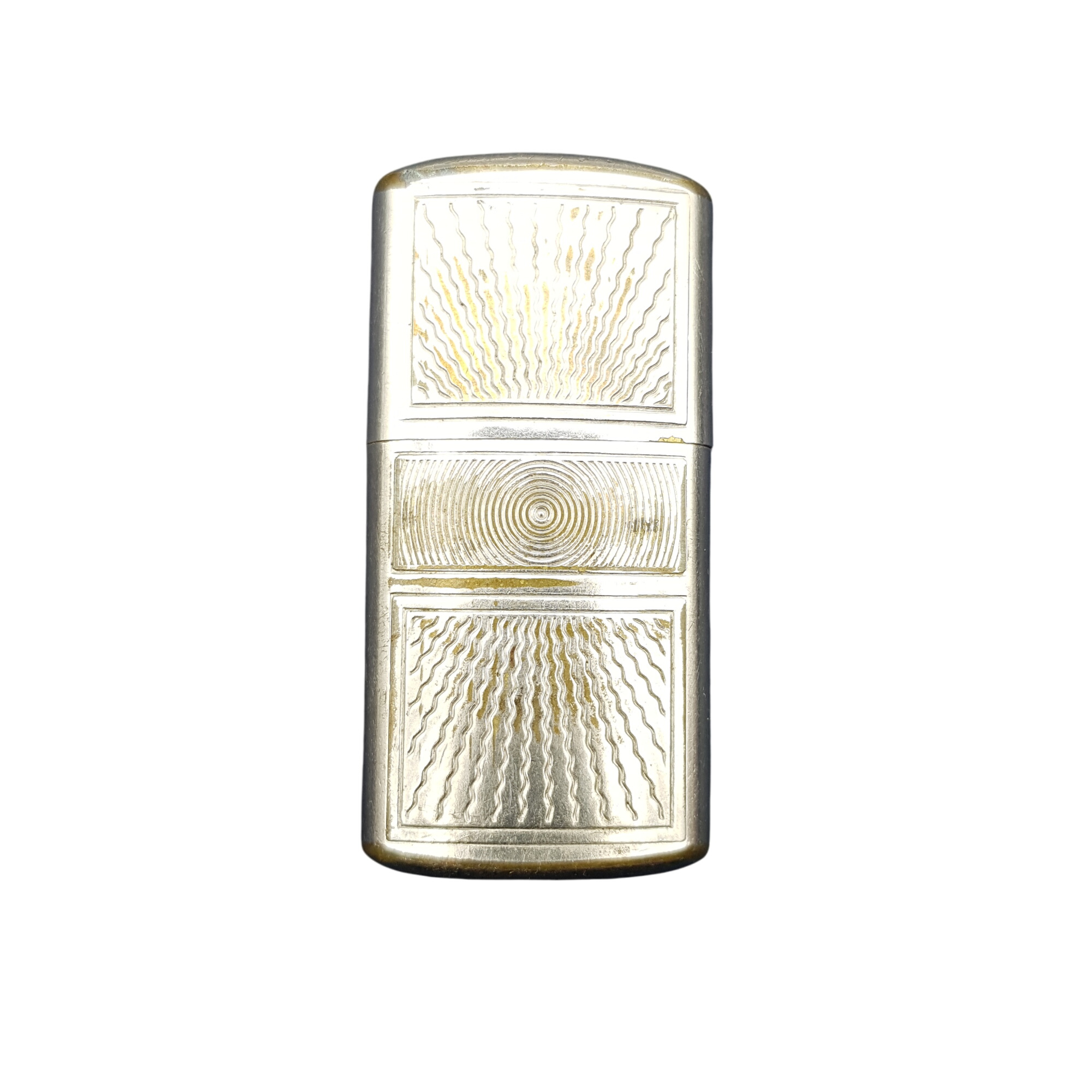 Petit Briquet élégant Argenté Brossé Partner – Vintage Années 70/80 (Patine Naturelle)