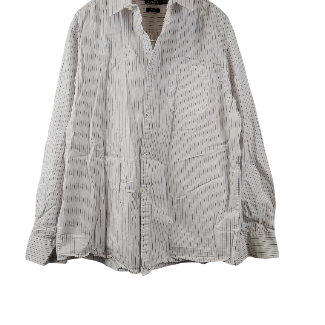 Chemise blanche  rayures pure coton - Taille 41/42 - galeries lafayette - Modalova