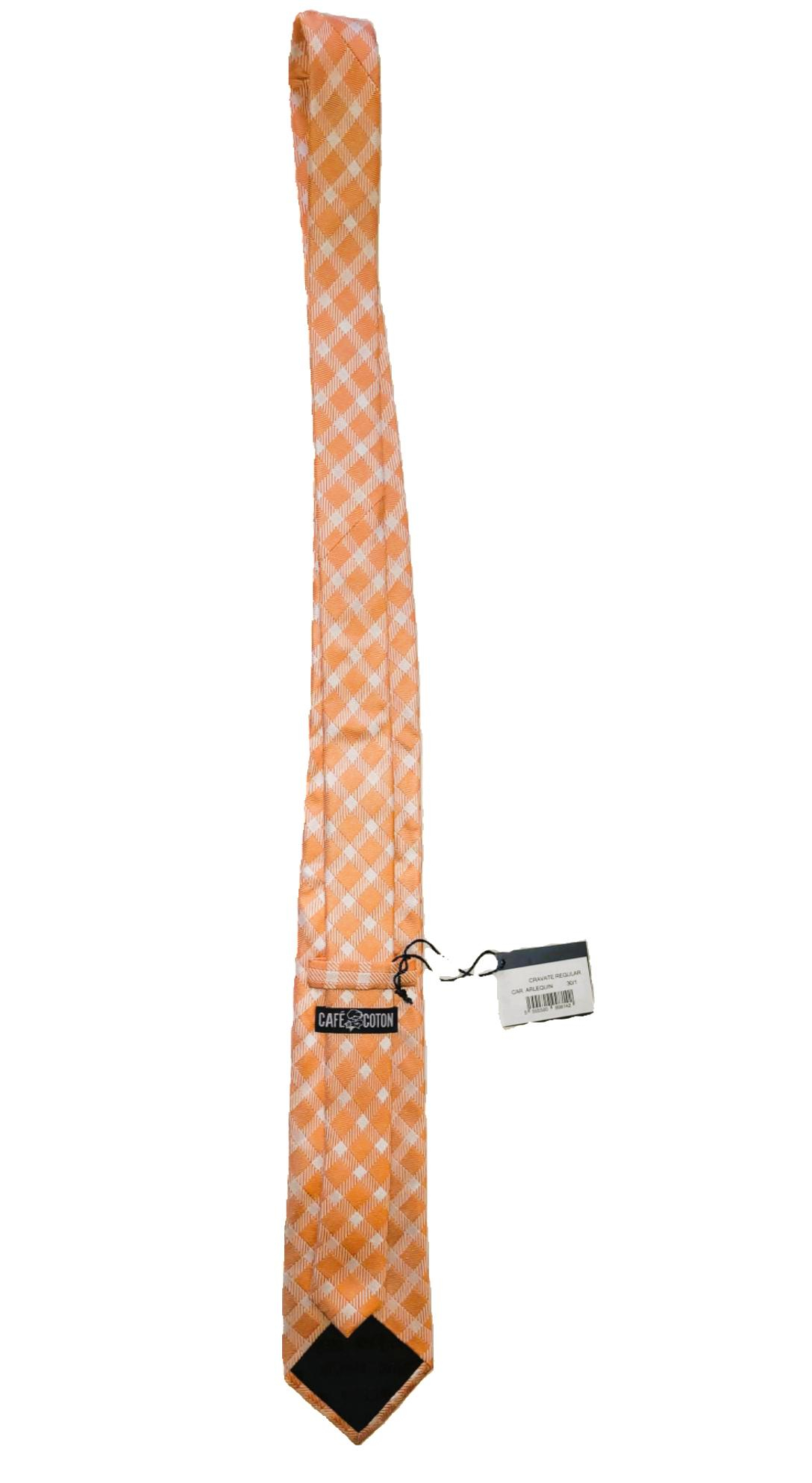 Lot de deux cravates oranges Café Coton 100% soie - Photo 4