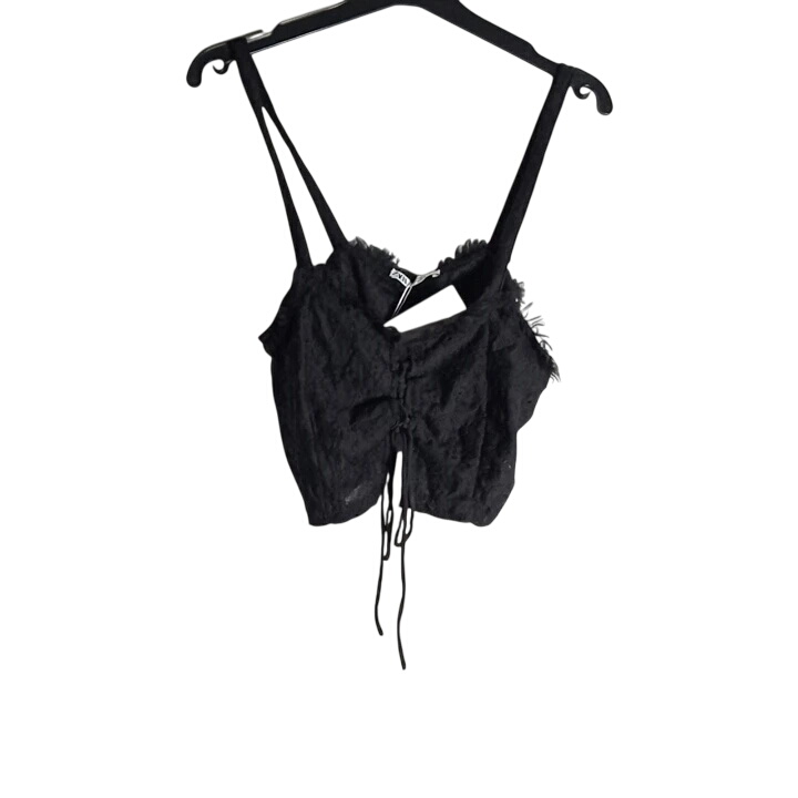 Debardeur dentelle crop top  lacets - taille S - zara - Modalova