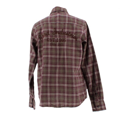 Chemise kaki et violette à carreaux - garçon - E-bound - taille 12ans - Photo 1