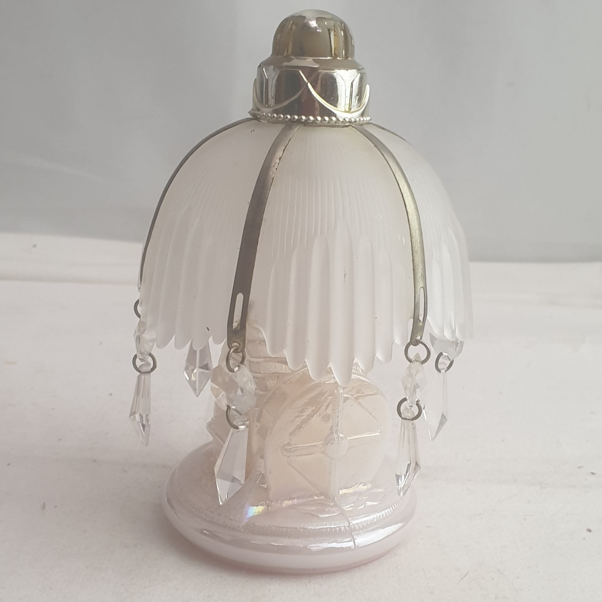 désodorisant en forme de lampe en opaline et cristal de roche  - Photo 0