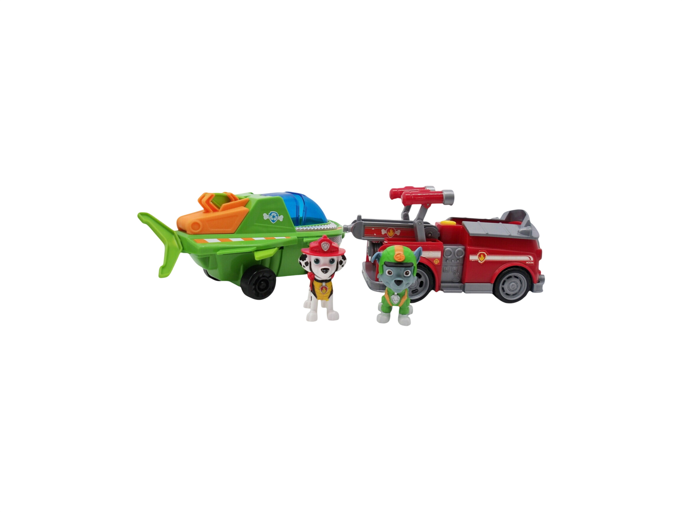 Acheter Pat'Patrouille - Figurines Marcus et Rocky et véhicules - 14,90 € Pat'Patrouille - Figurines Marcus et Rocky et véhicules - reconditionné disponible sur Label Emmaüs