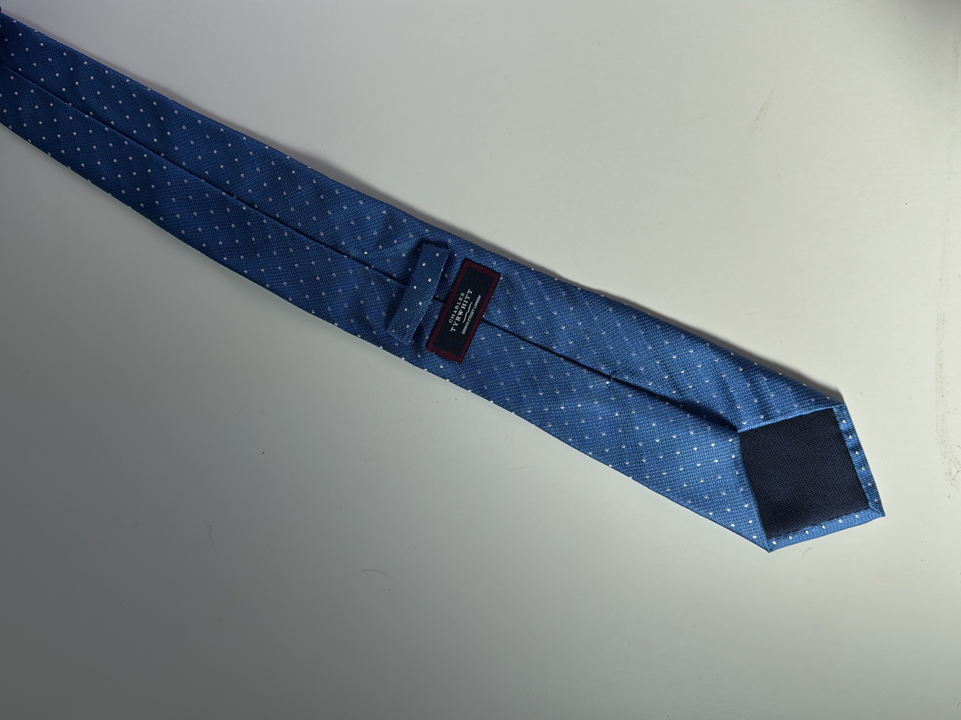 Cravate Charles Tyrwhitt bleue à pois 🛒 - Photo 2
