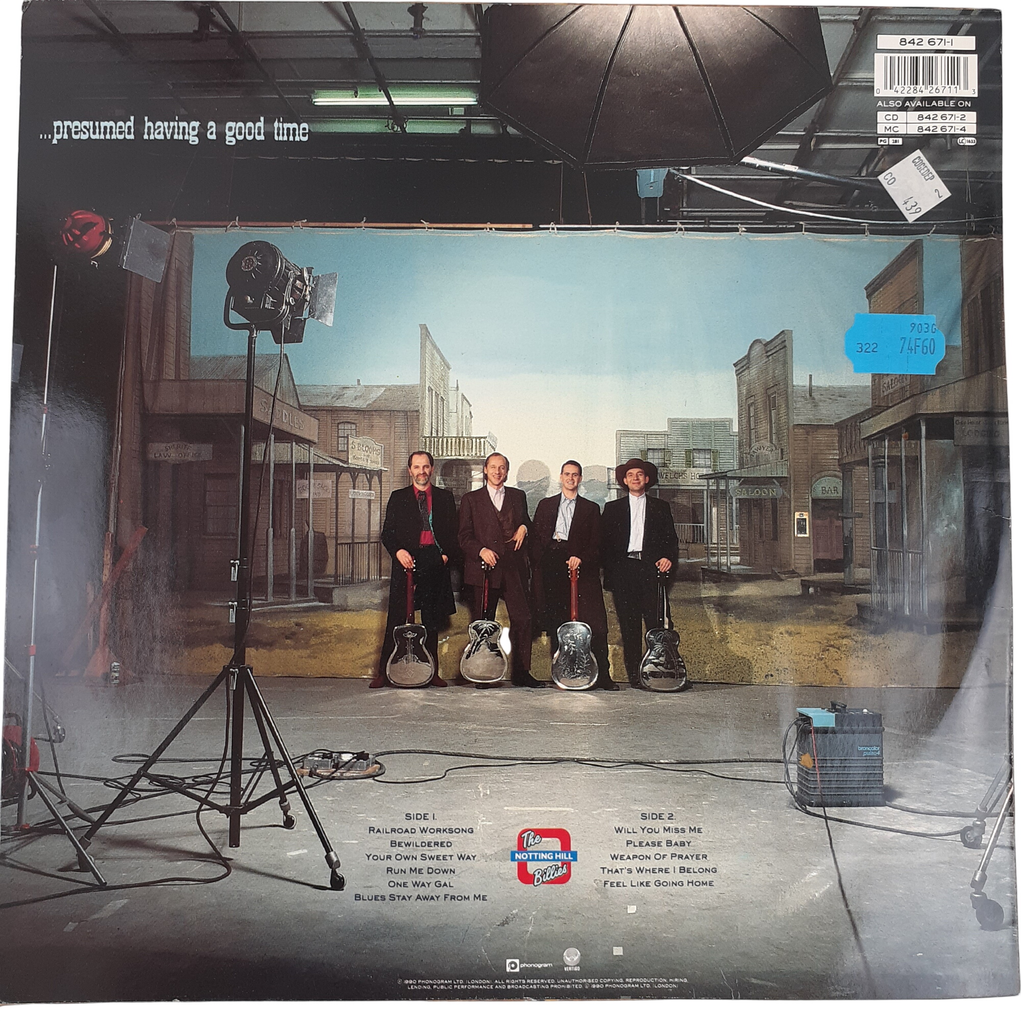 The Notting Hillbillies – Missing...Presumed Having A Good Time Très bon état -  reconditionné disponible sur Label Emmaüs