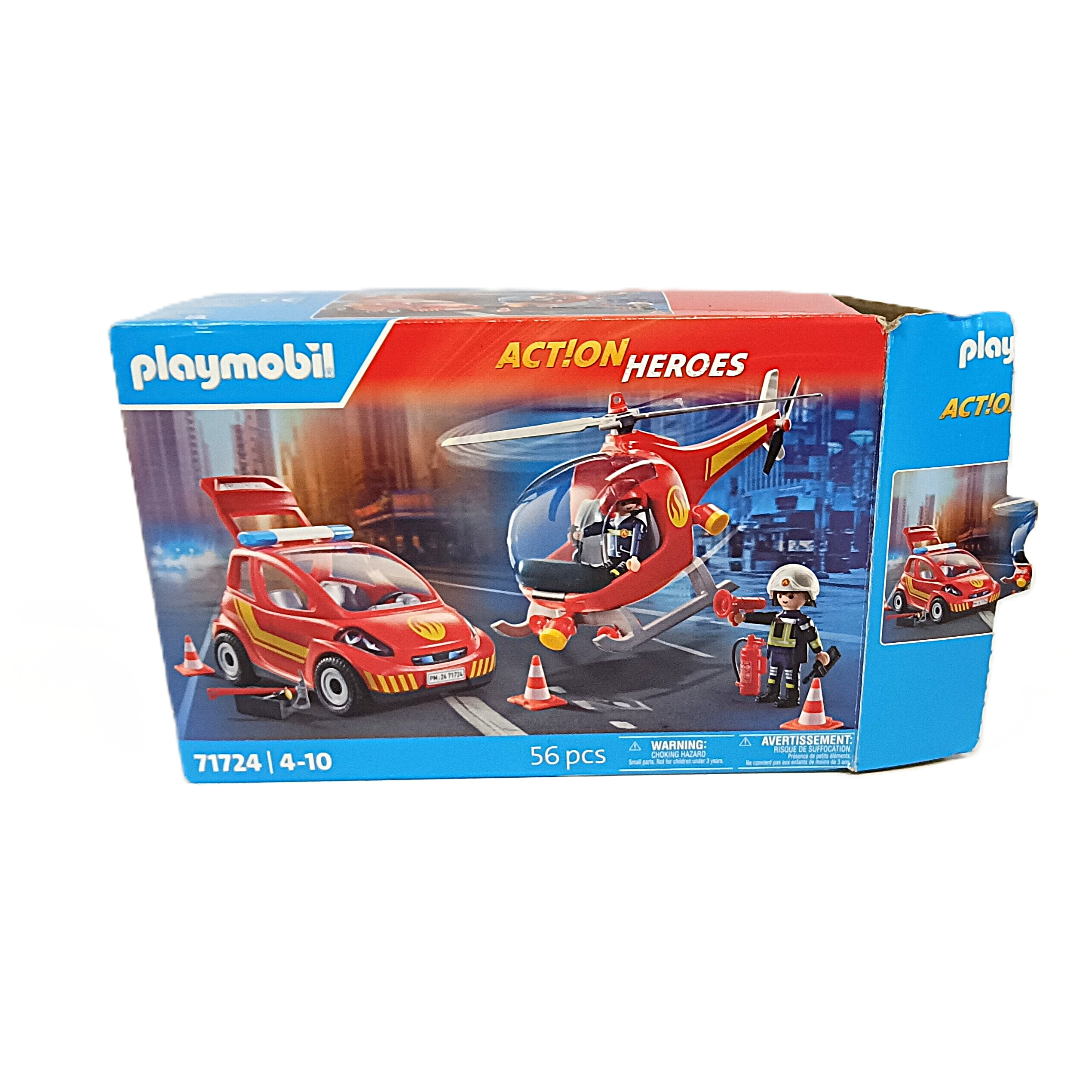 Lot Playmobil 71724 Action Heroes + caserne transportable 71193 Très bon état - Vue 9 - 