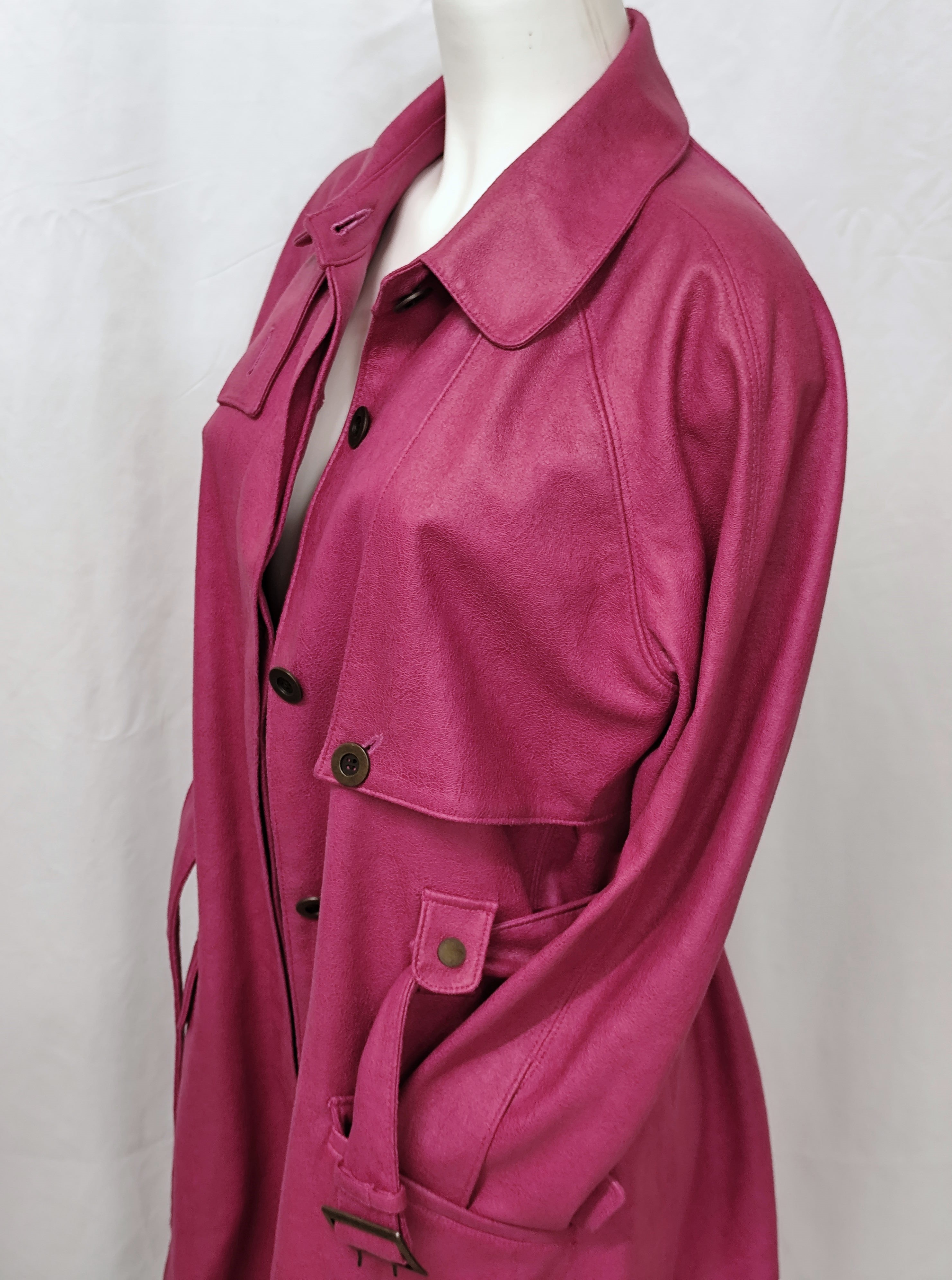 Trench Balmain Femme Fuchsia – Taille 42 - Photo 2