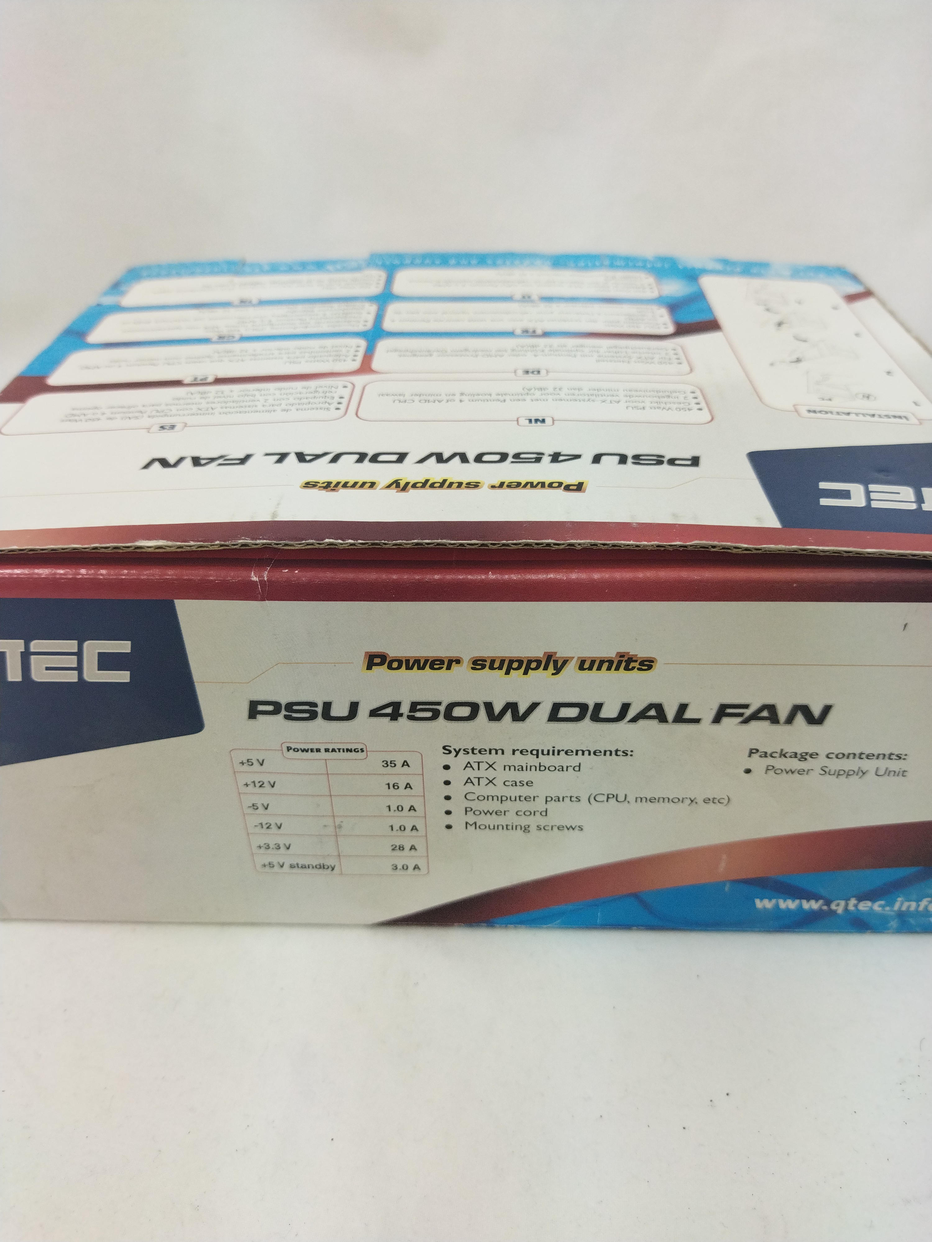 Alimentation PC Q-Tec PSU 450W Dual FAN ST-450ATXP4 Très bon état - Vue 5 - 