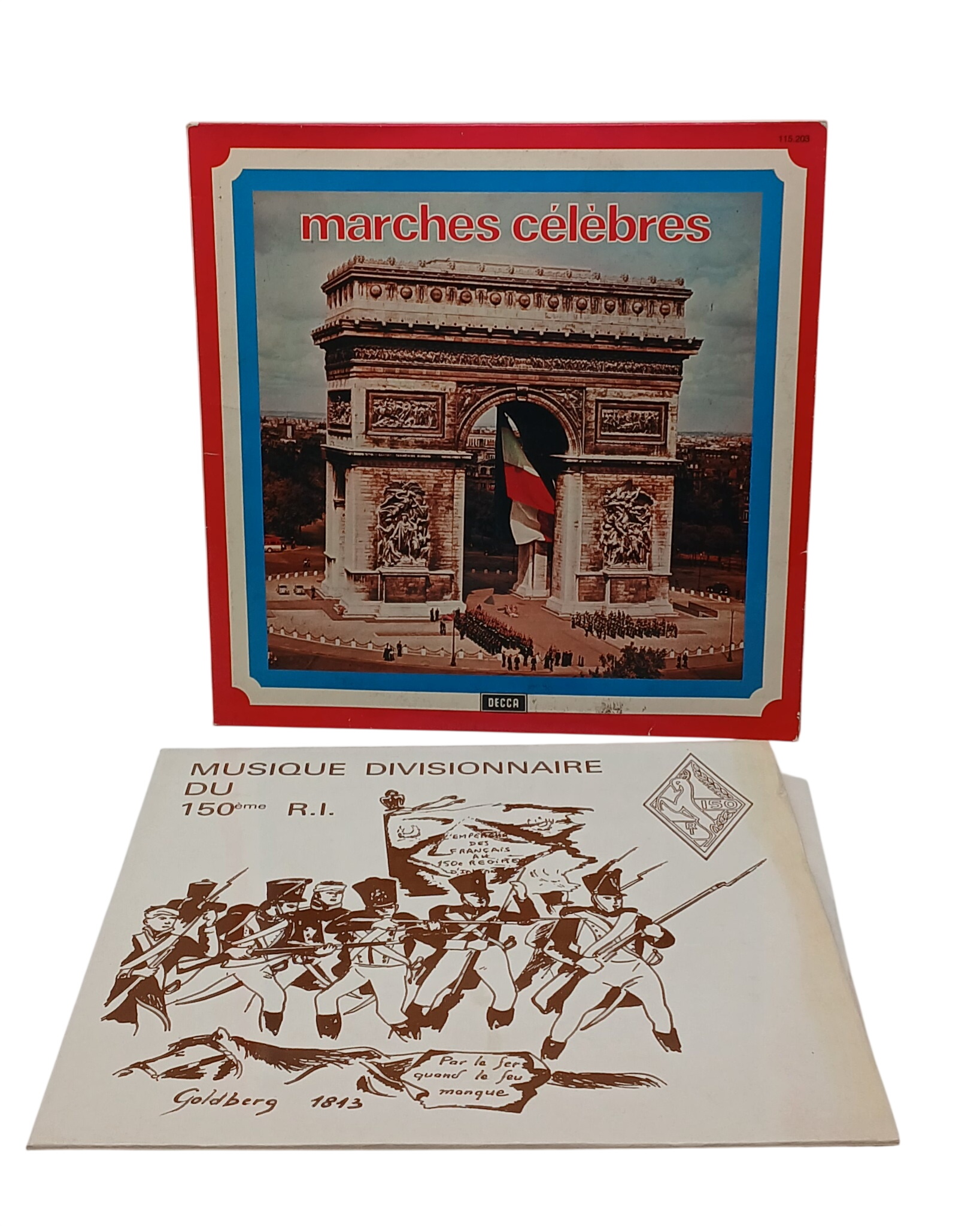 Lot de 2 Vinyles : Musiques Militaires & Fanfares  -  reconditionné disponible sur Label Emmaüs