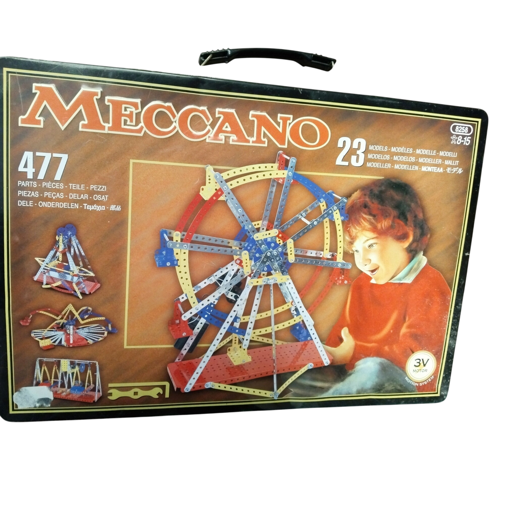 Acheter Meccano 23 modèles boîte fer État correct - 38,00 € Meccano 23 modèles boîte fer État correct - reconditionné disponible sur Label Emmaüs