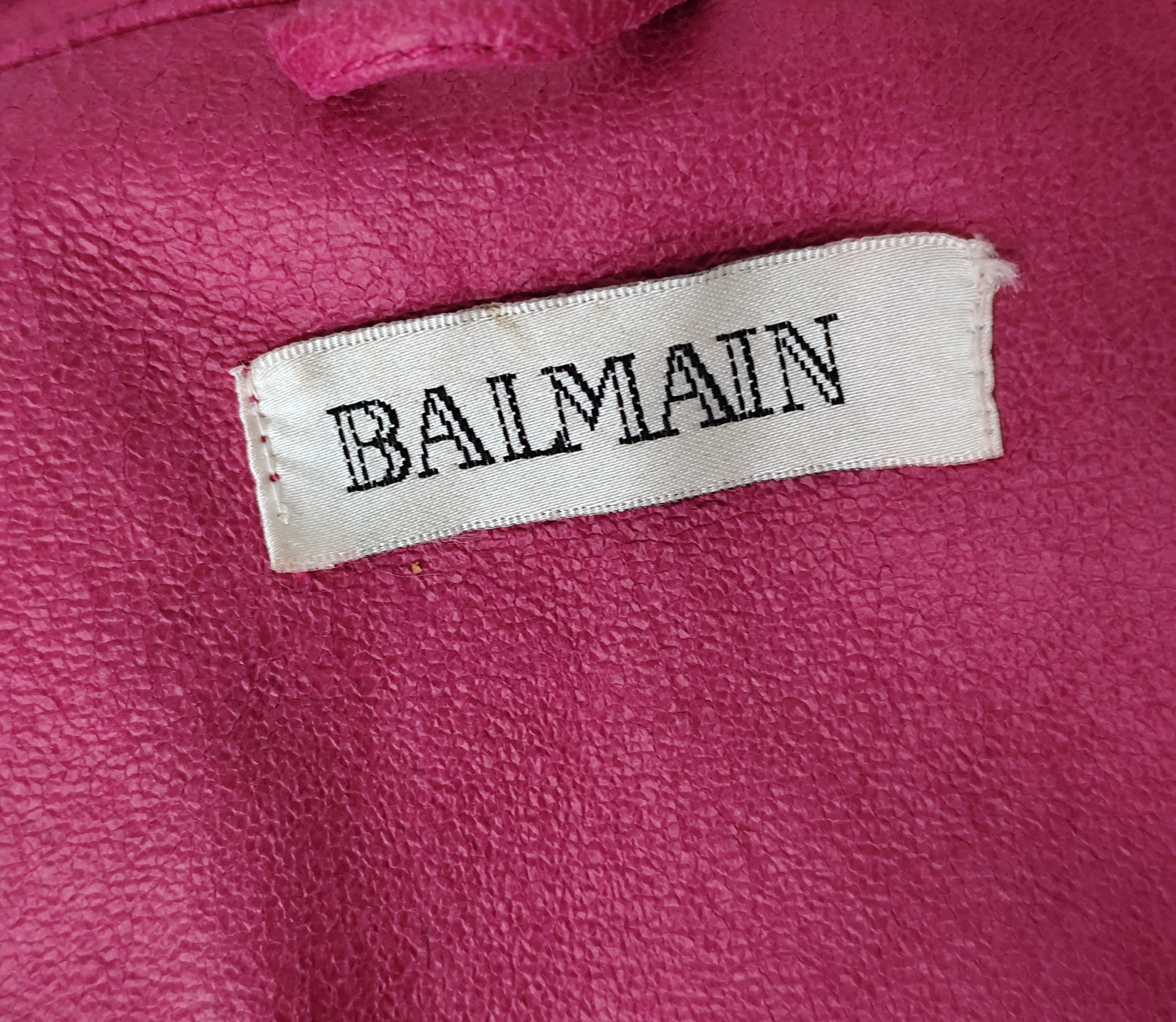 Trench Balmain Femme Fuchsia – Taille 42 - Photo 3