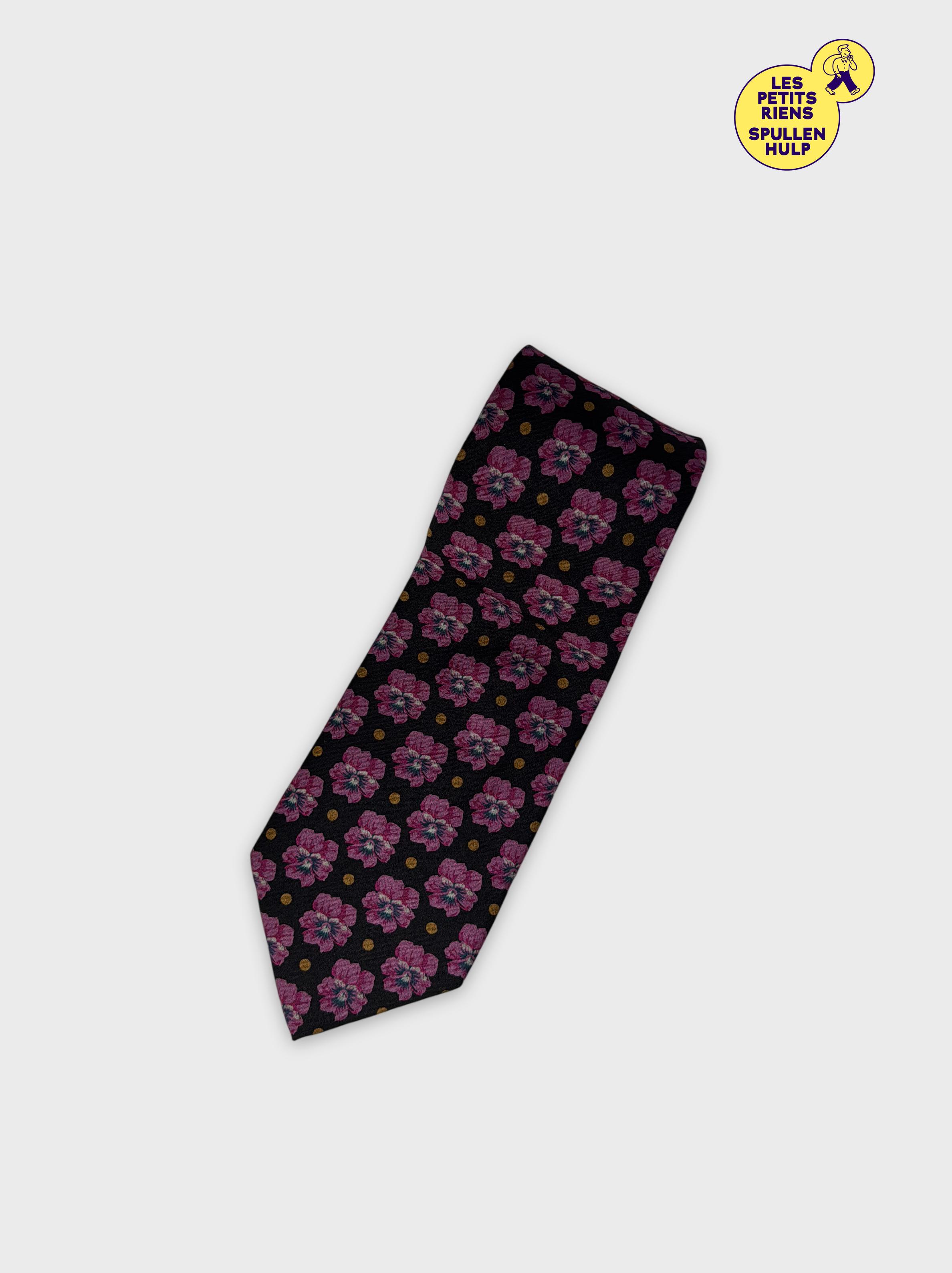 Cravate Kenzo noire à fleurs 🌸 - Photo 0