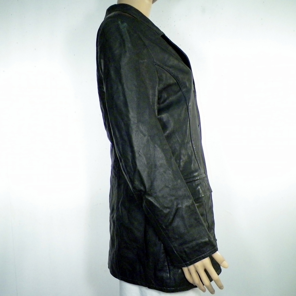  Veste Femme Cuir Noir BIGL Taille 40 Bon état - Vue 2 - 