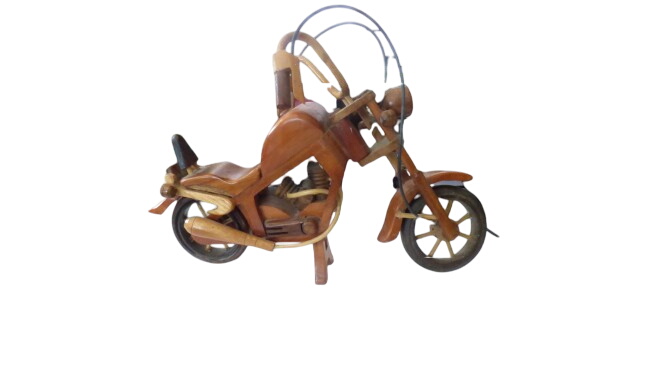 Harley Davidson décorative en bois - Photo 0