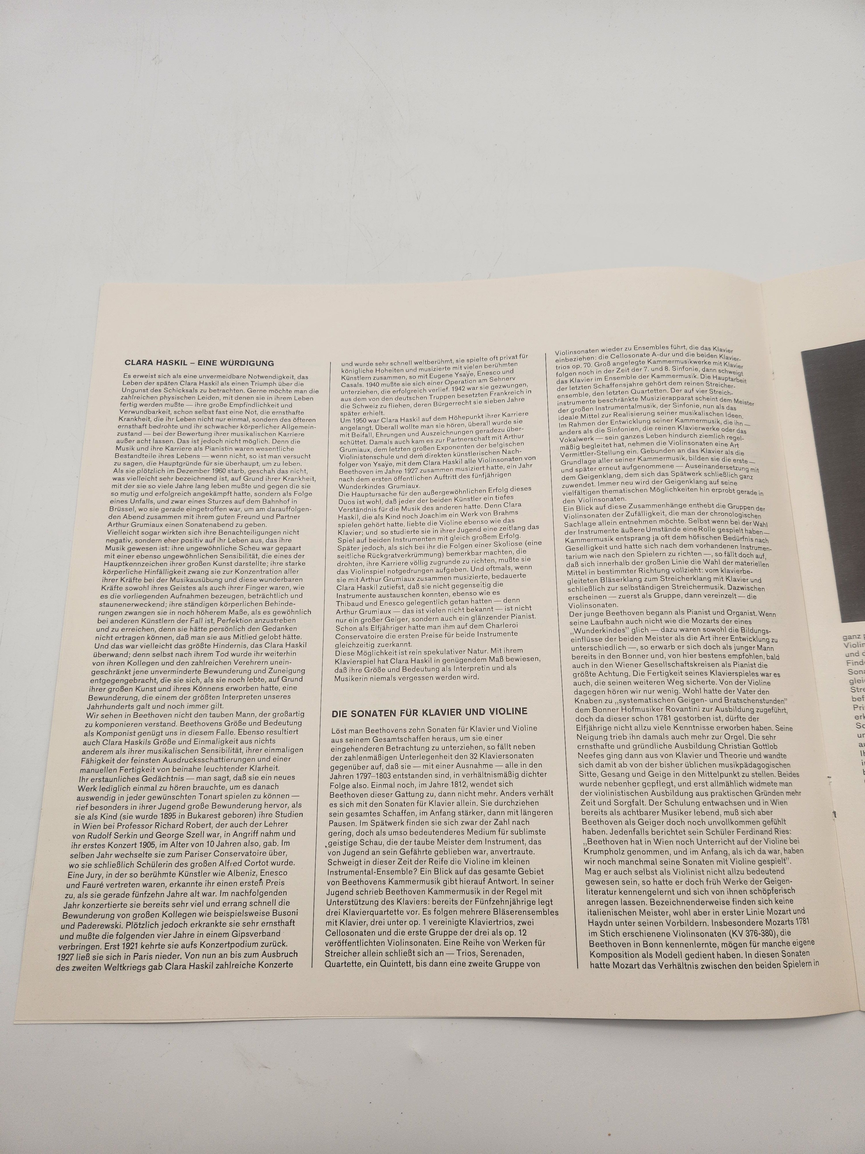 4 Vinyles 33 Tours - Sämtliche Sonaten für Klavier und Violine, composé par Ludwig van Beethoven Très bon état - Vue 13 - 