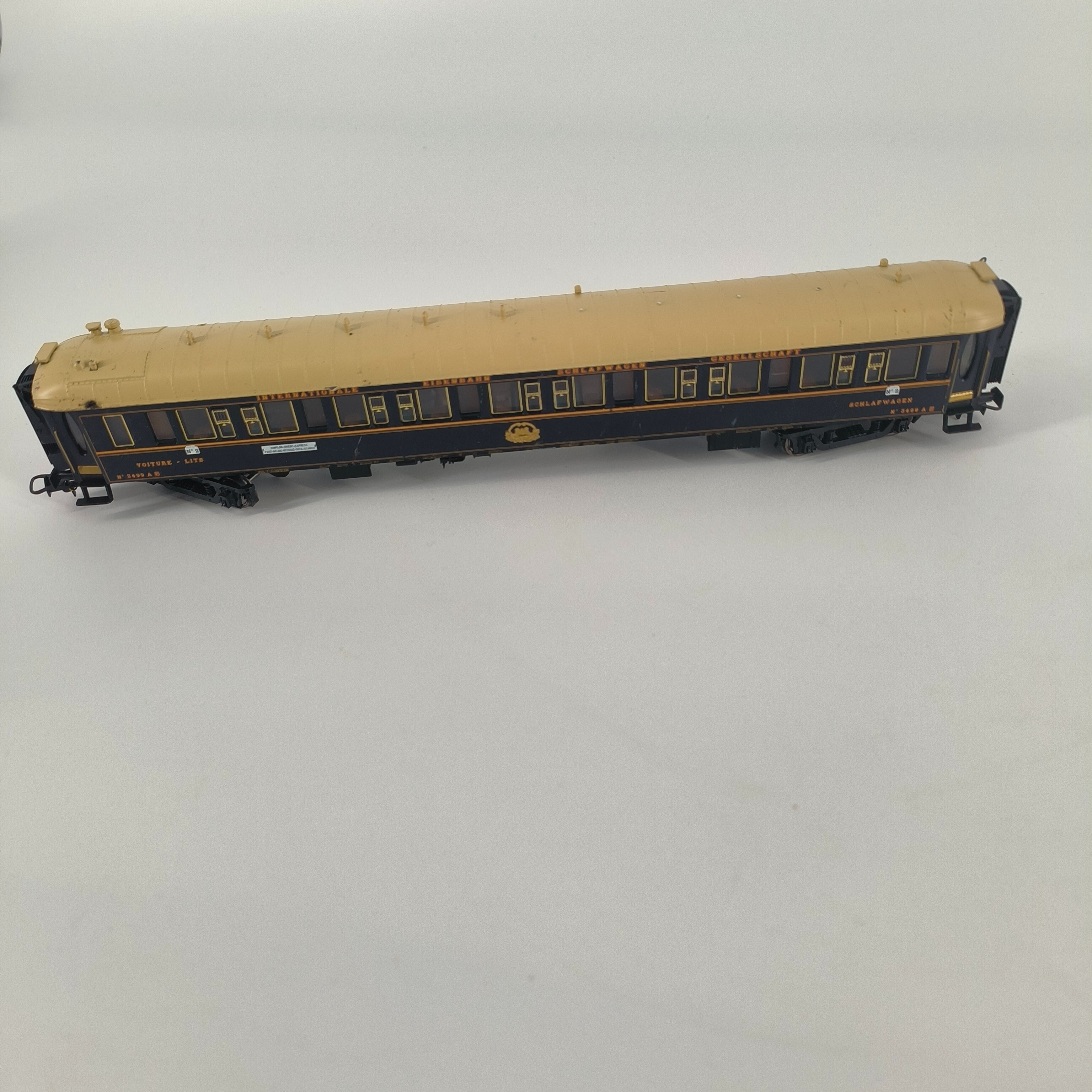 Lot de trois wagons voyageurs-ferroviaire-Orient express-Rivorossi cilw-HO Très bon état - Vue 3 - 