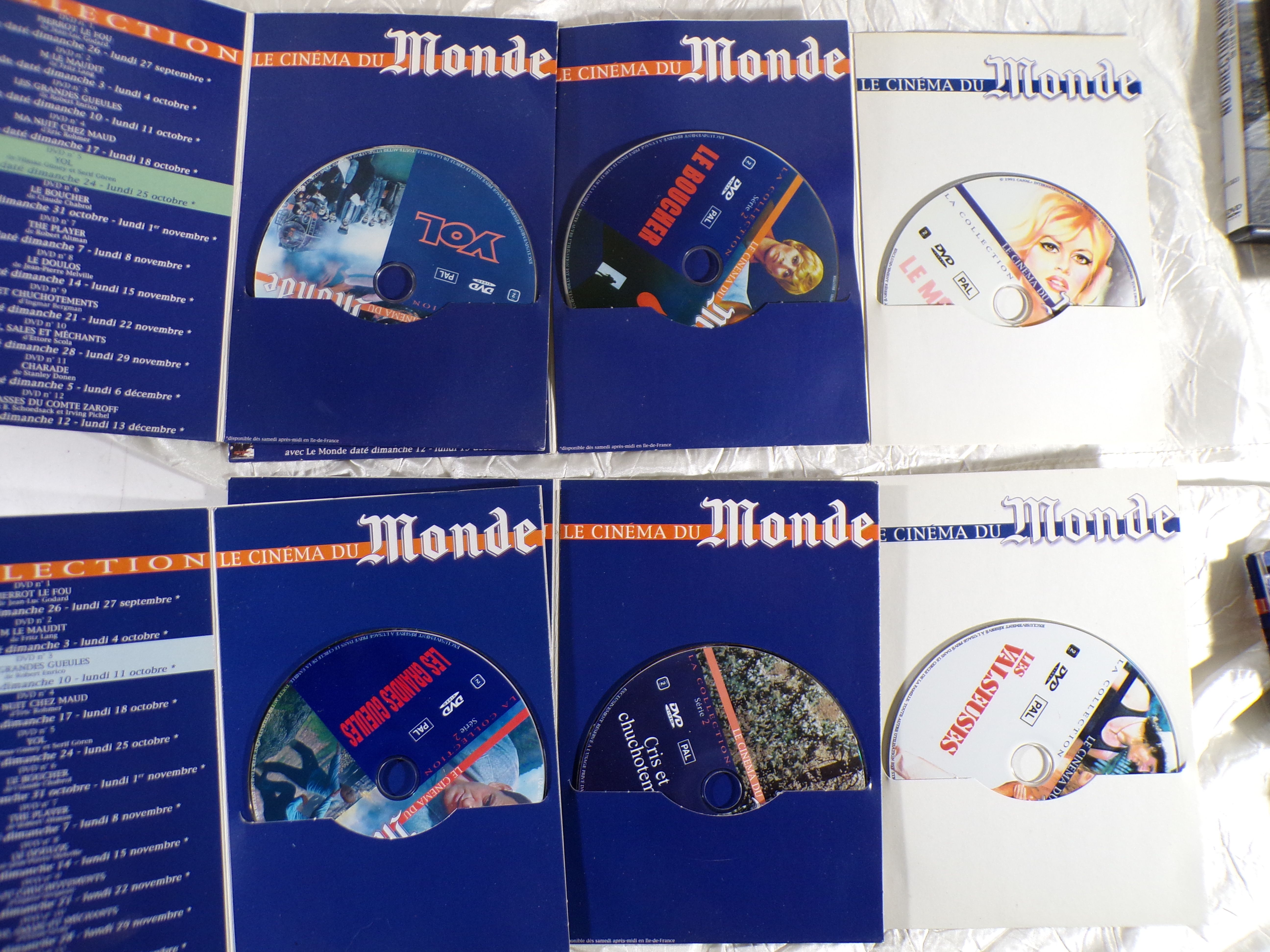 Lot de 10 DVDs films classiques collection "Le monde" pochette carton Très bon état - Vue 5 - 