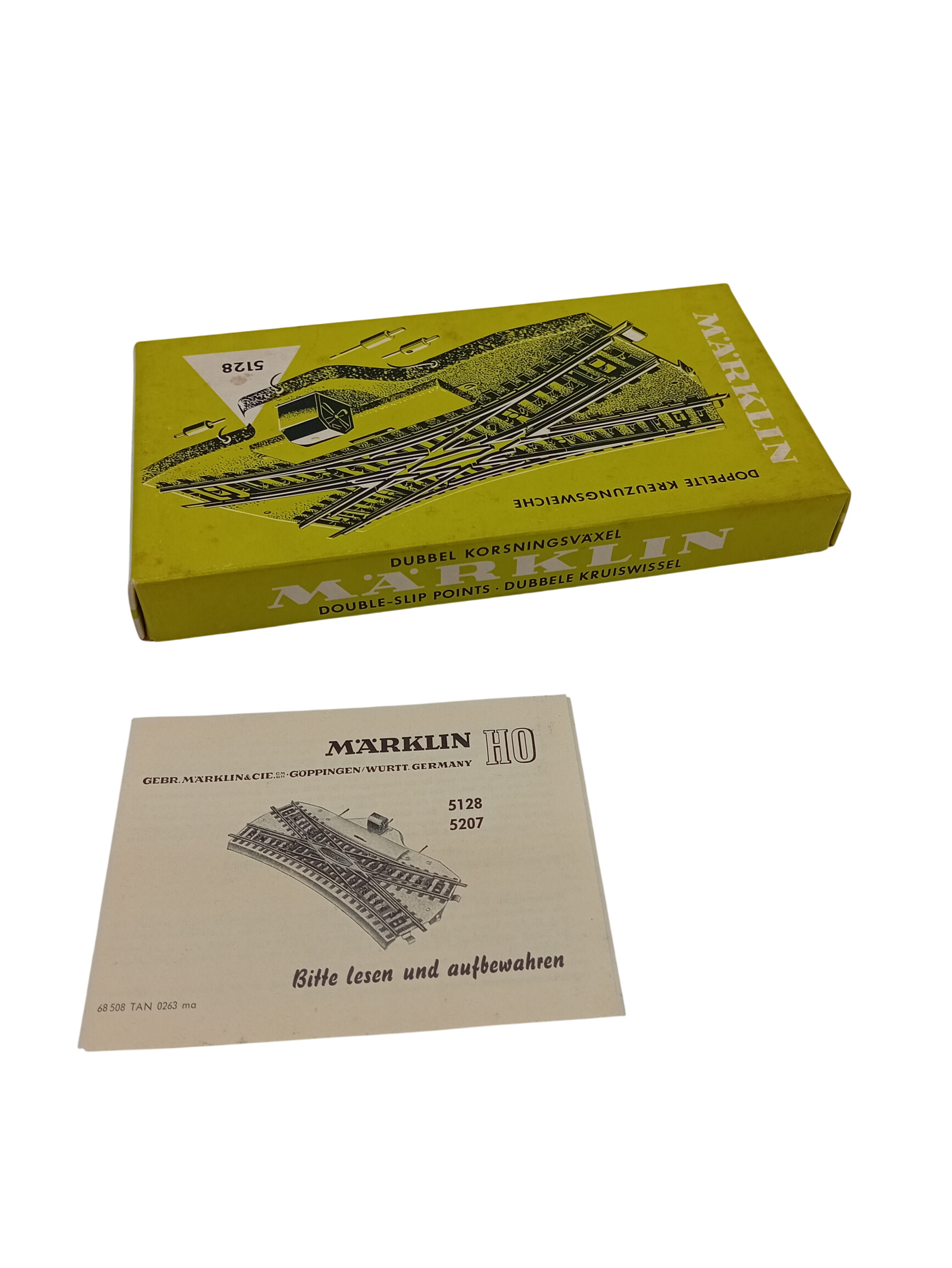 Aiguillage Double Croisement Électrique Märklin Ho 5128 Vintage (B651) Très bon état - Vue 2 - 