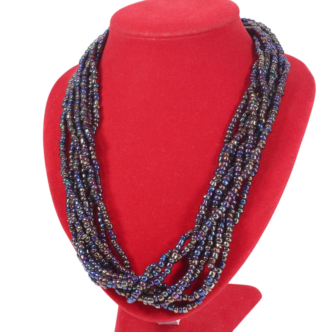 Collier multi-rang en perles de rocaille métallisées Bon état -  reconditionné disponible sur Label Emmaüs