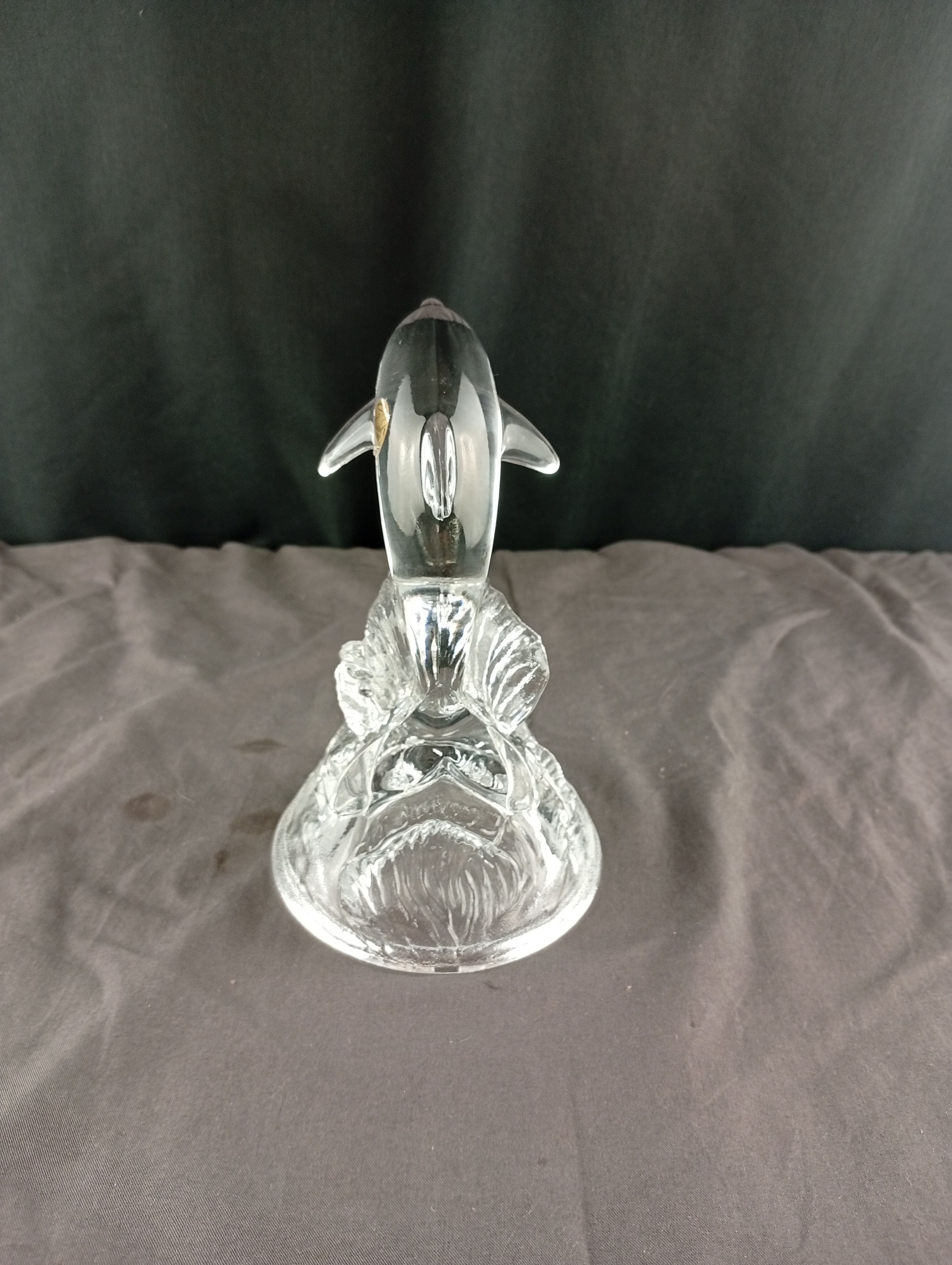 Joli figurine dauphin de marque cristal d'Arques en cristal - Photo 2