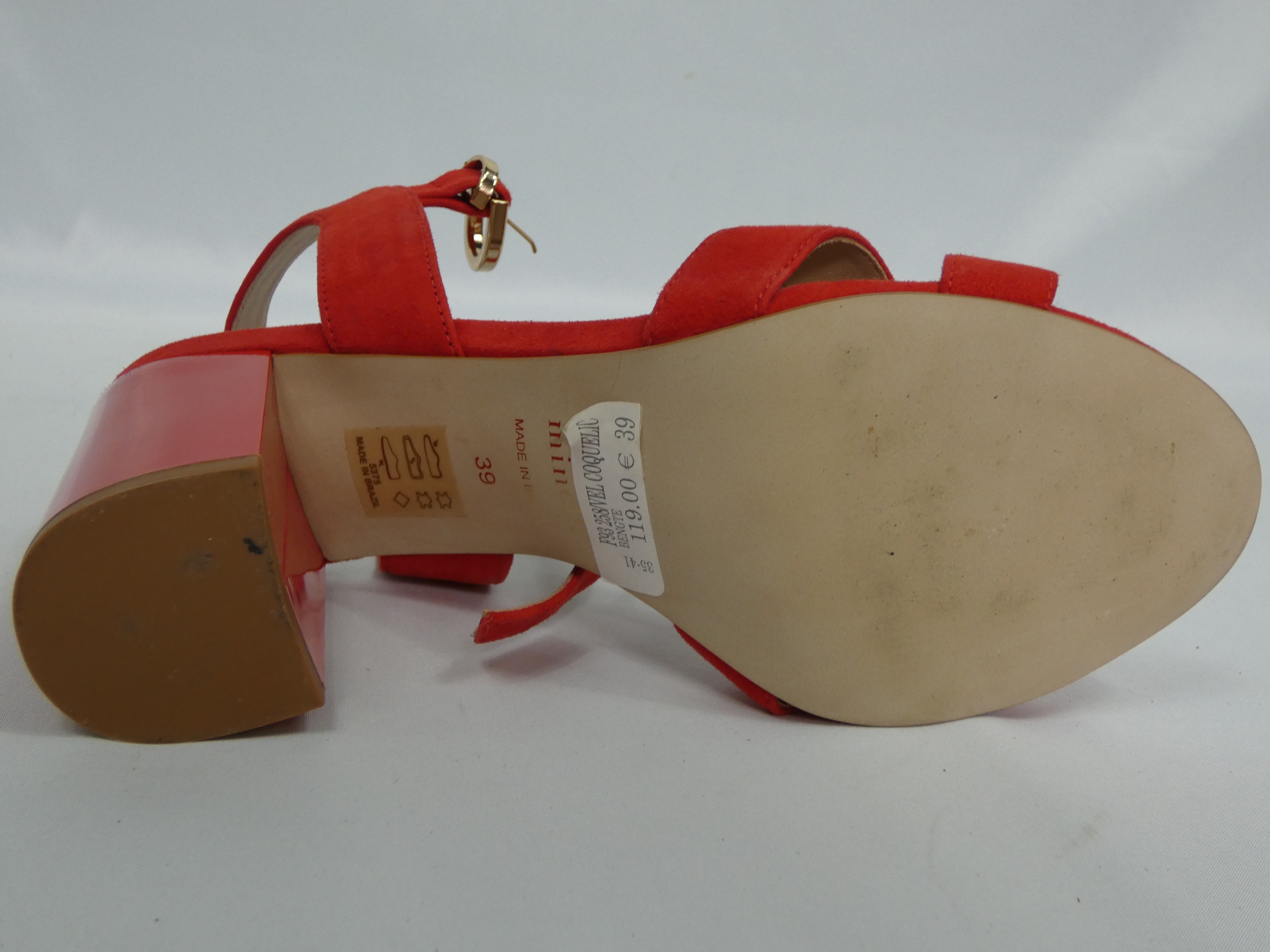 Magnifiques sandales rouges à talon MINELLI T.39 - Comme neuf - Photo 4