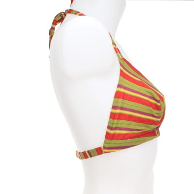 Haut de maillot de bain à rayures multicolores - Femme - Emprunte - Taille 40 - Photo 2