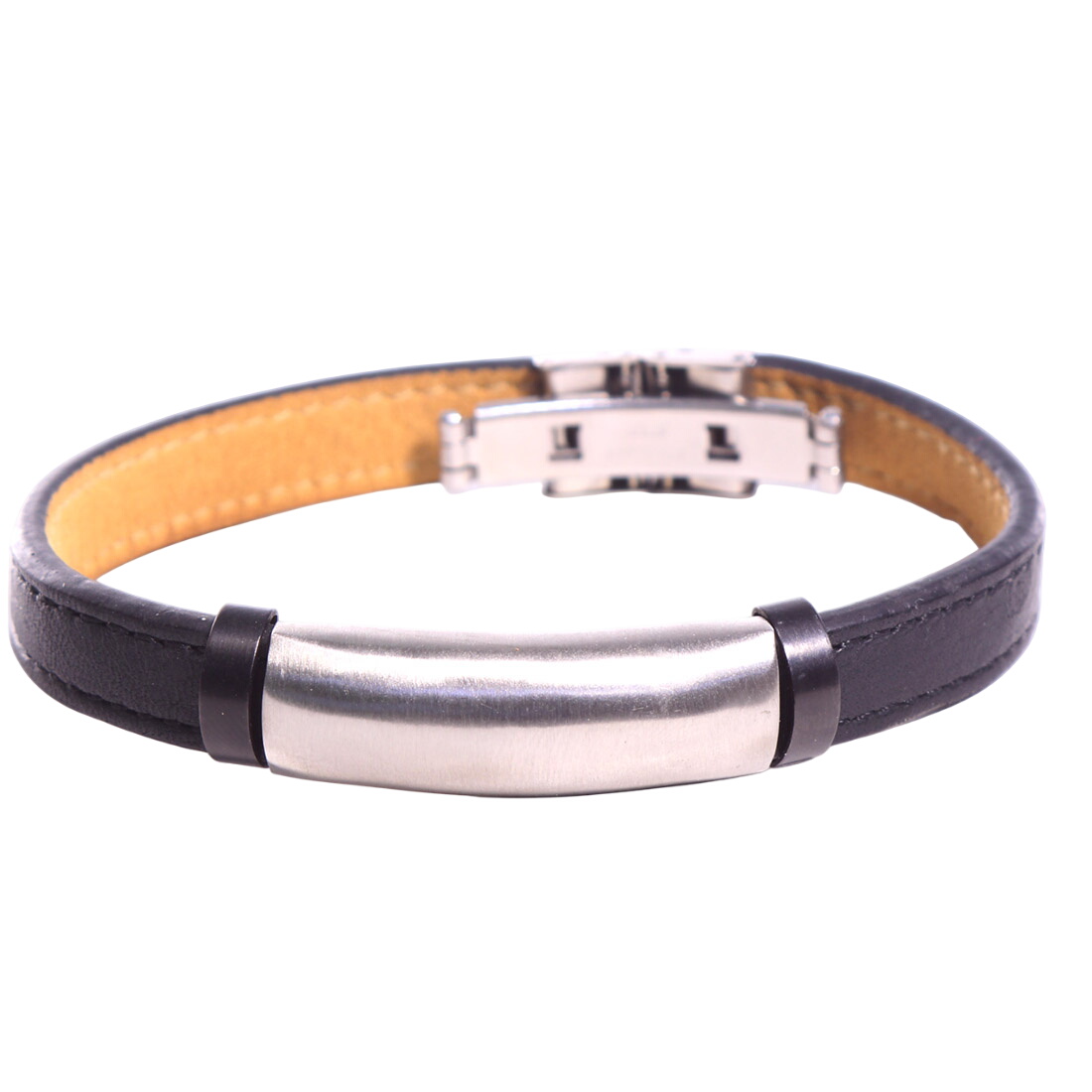 Acheter Bracelet homme acier et simili-cuir Très bon état - 14,00 € Bracelet homme acier et simili-cuir Très bon état - reconditionné disponible sur Label Emmaüs