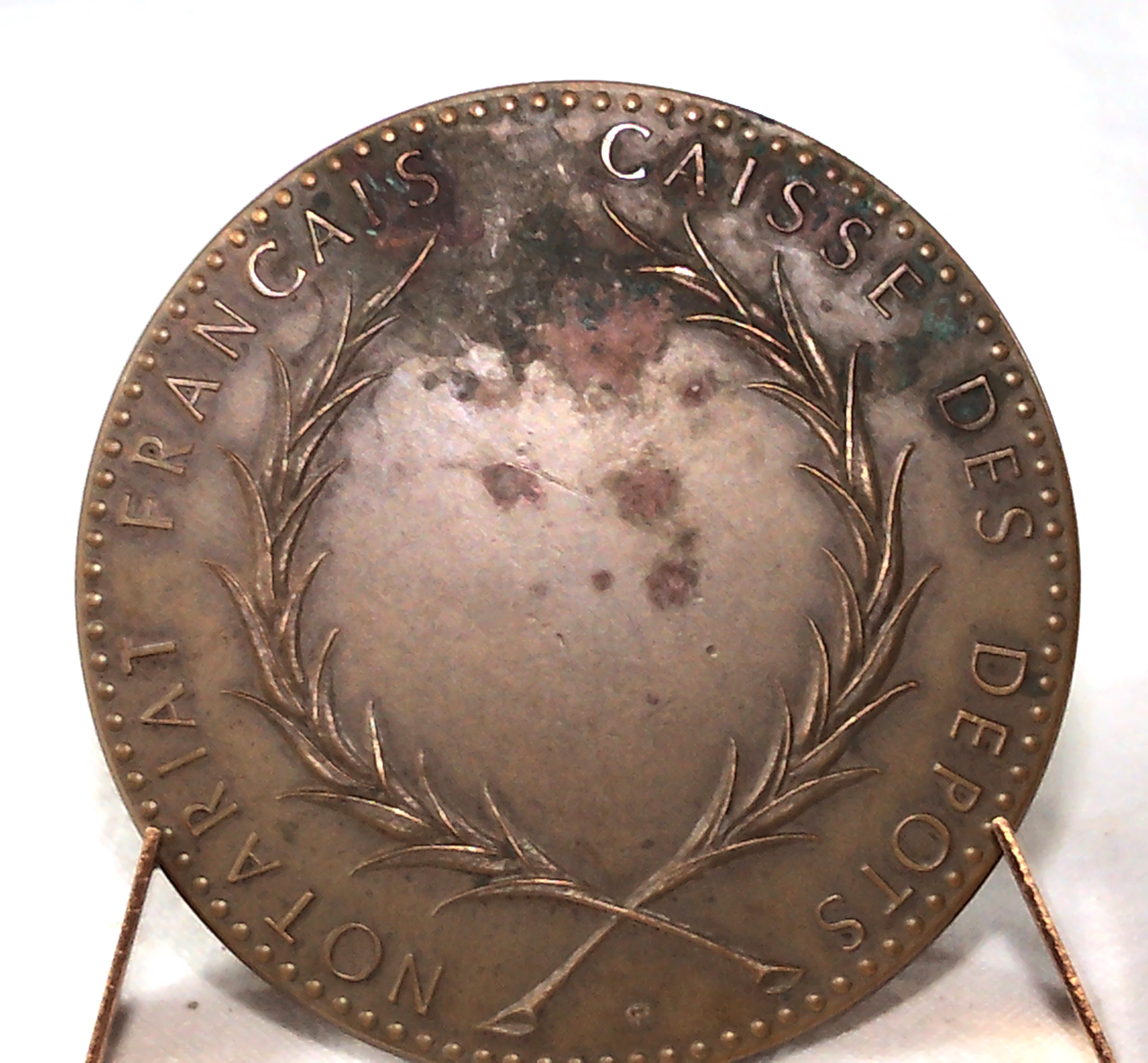 Ancienne et rare - Pièce de Monnaie/Médaille Bronze doré Poinçonné corne d'abondance - 1973 Bon état - Vue 2 - 