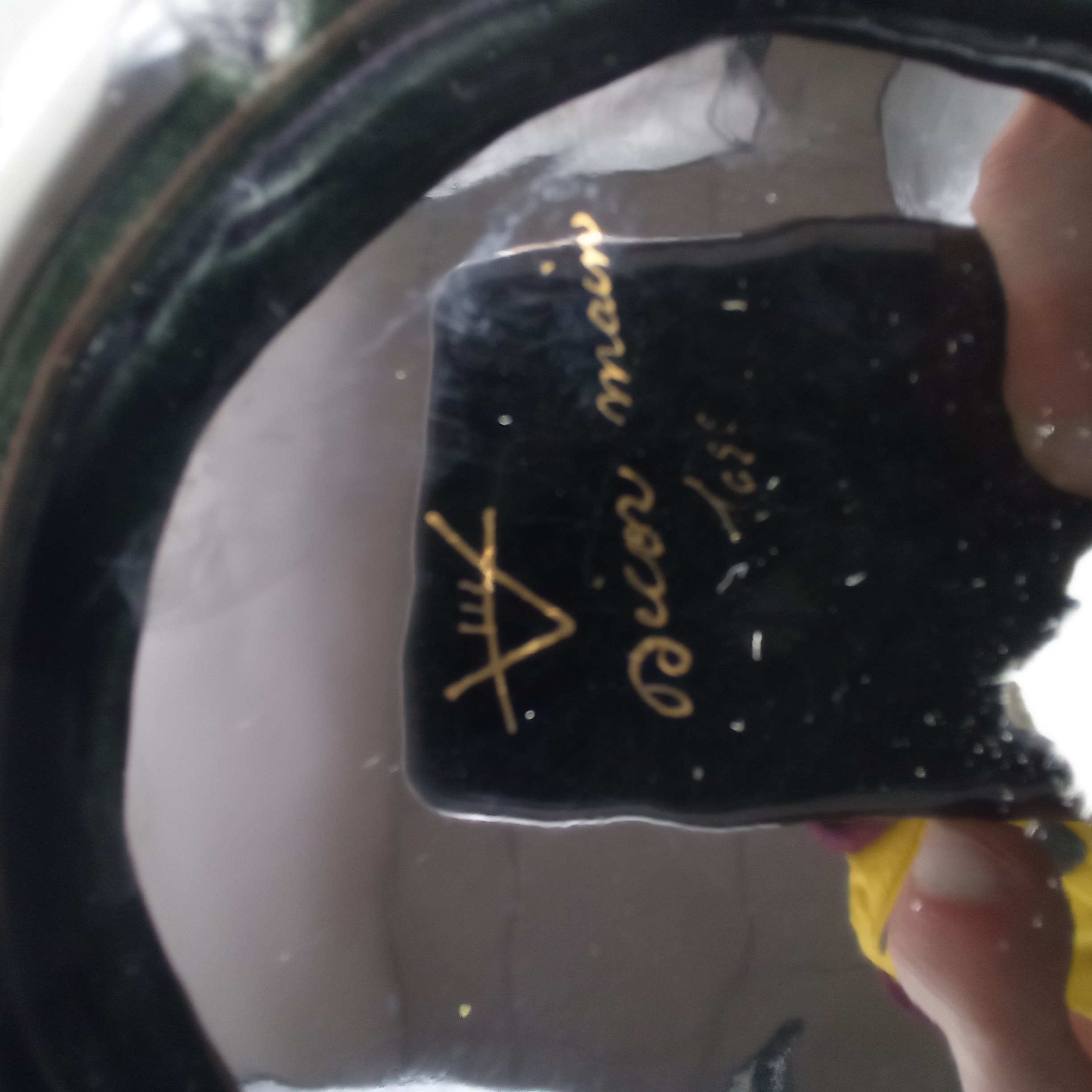 Plat en céramique décoration à la main, marque Tess Très bon état - Vue 5 - 