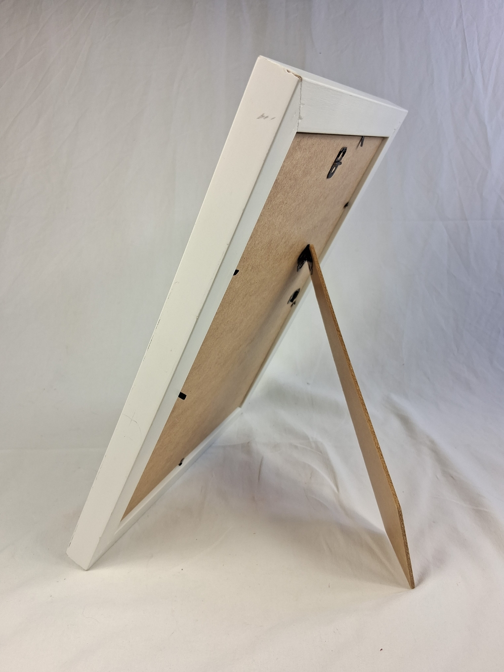3 cadres pour photos ou oeuvres d'art en bois blanc décor perles à suspendre ou à poser - Photo 2