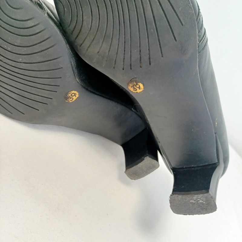 Chaussures à talons en cuir noires Sdeslo taille 39 - Photo 6