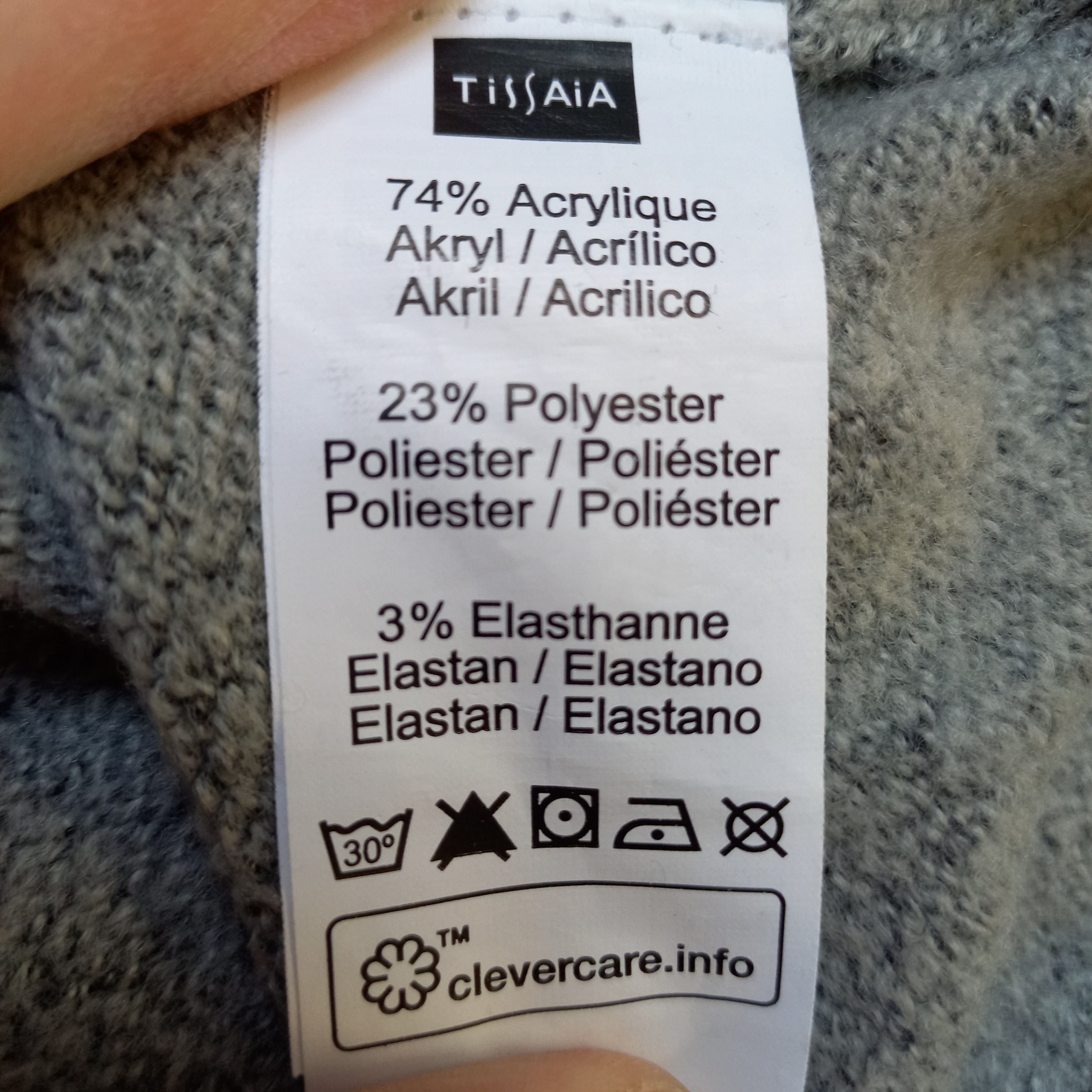 Pull de Noël gris clair chiné 