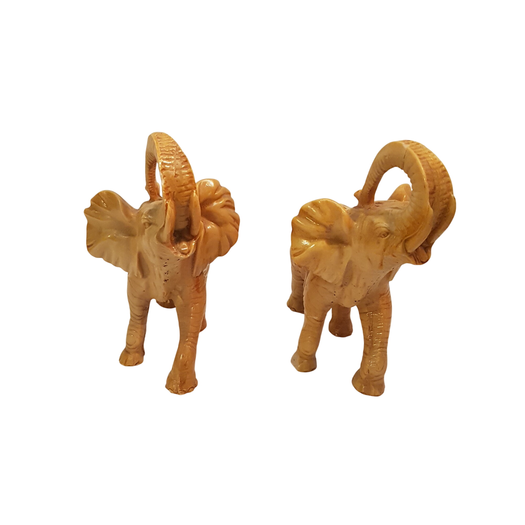 Sculpture d'éléphants en résine vintage - Photo 0
