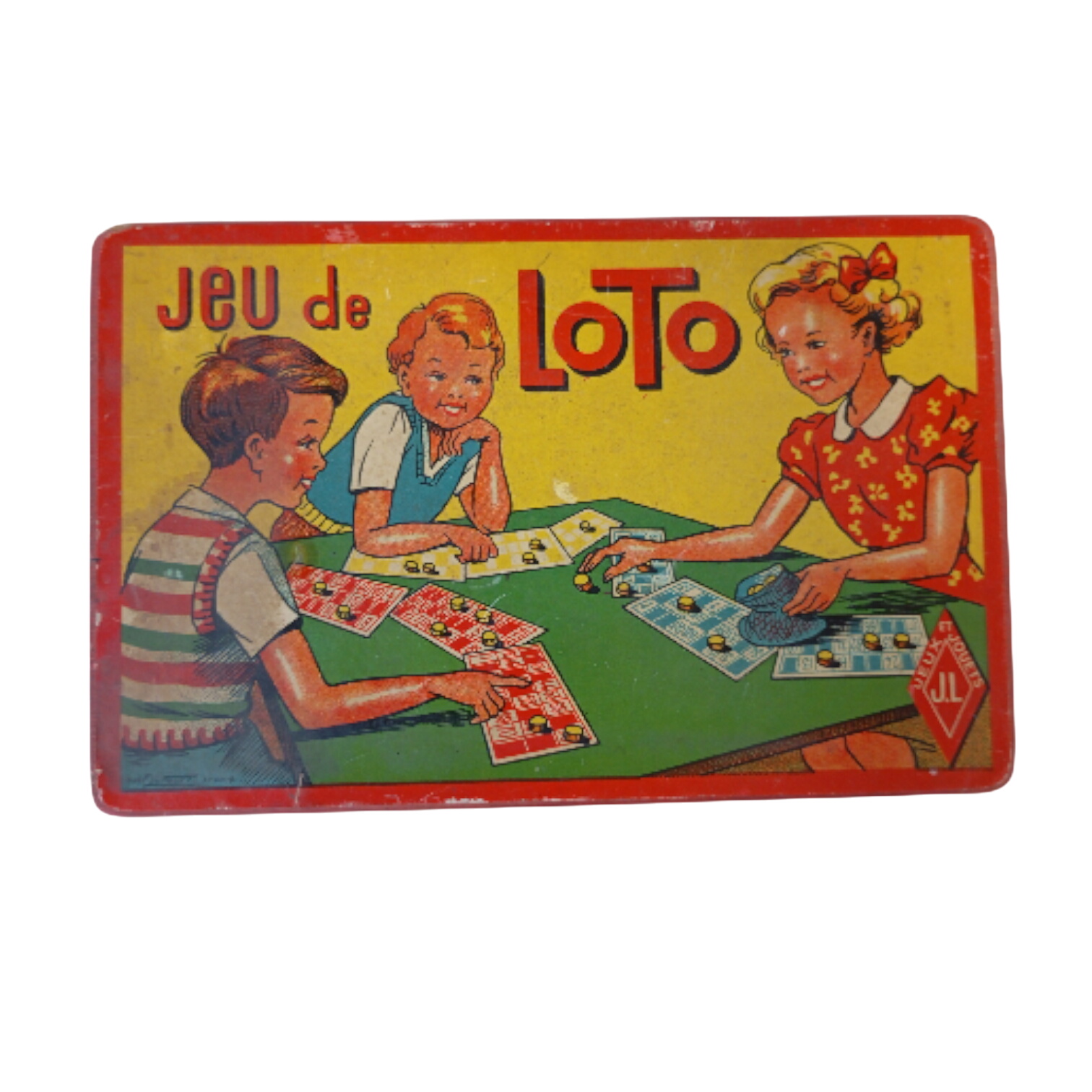 Ancien jeu de loto XIX ème Loto Caricature incomplet état