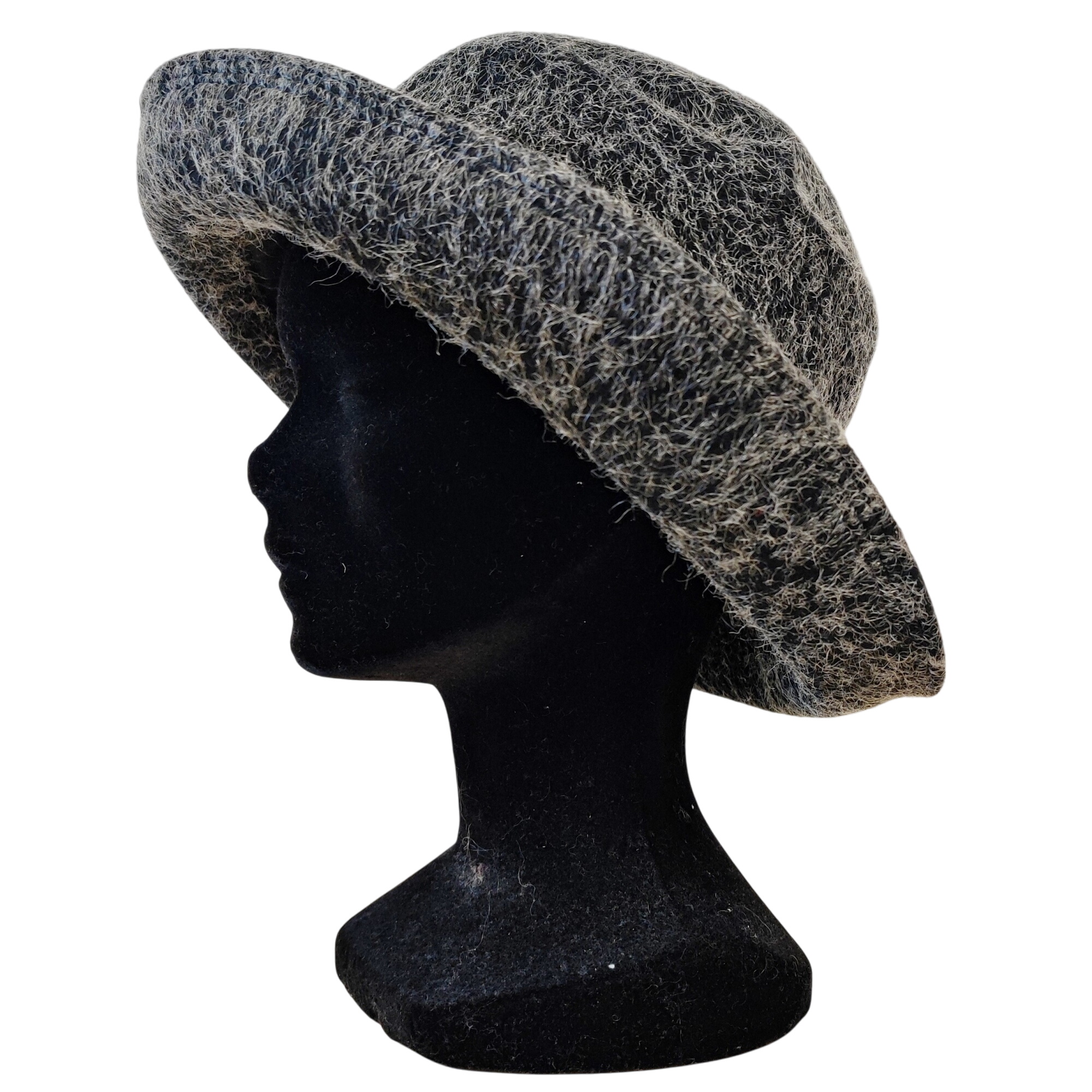 VINTAGE - Chapeau gris texturé - Femme - Photo 0