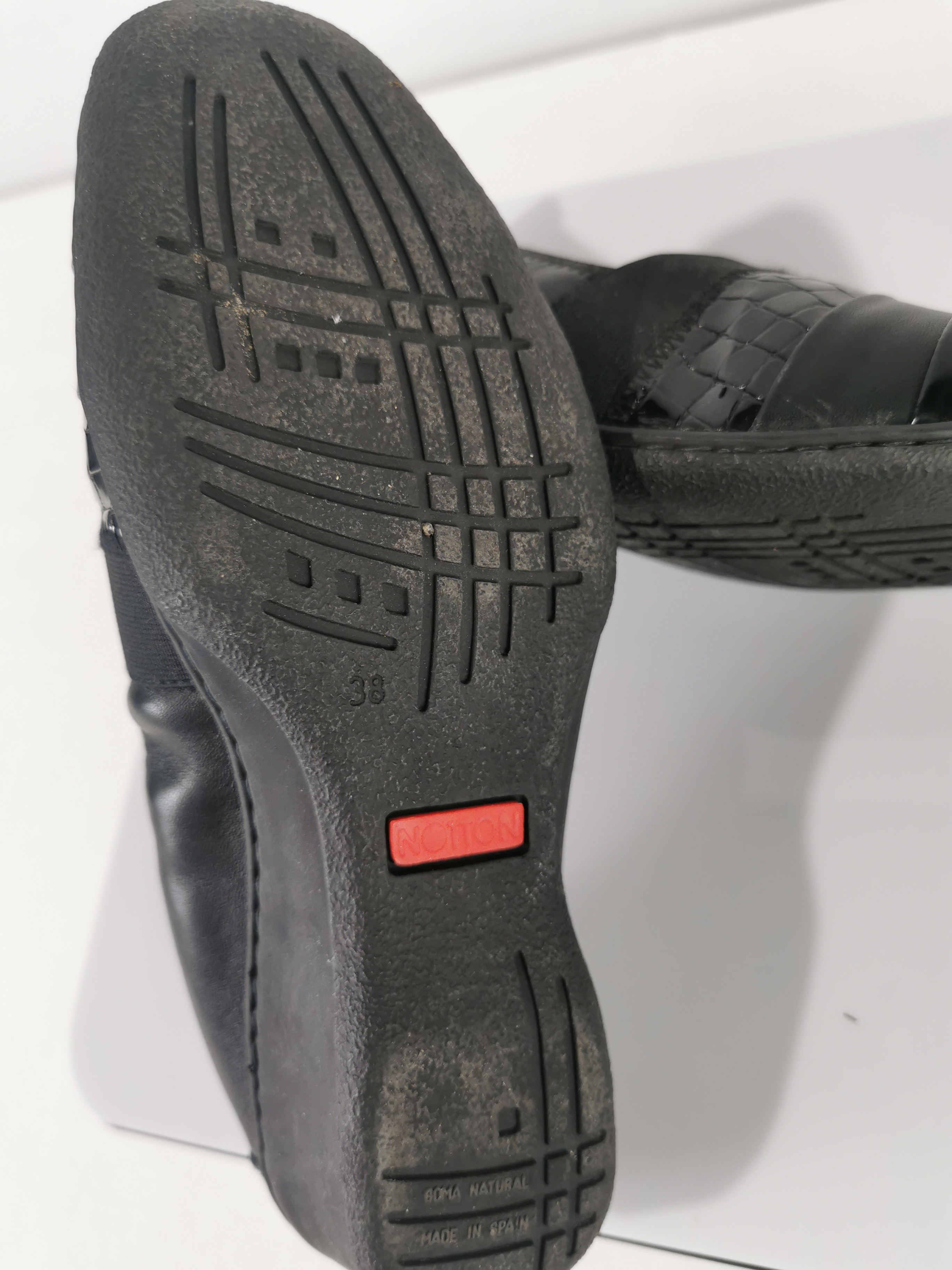 Mocassins noirs - femme - Notton - taille 38  - Vue 9 - 