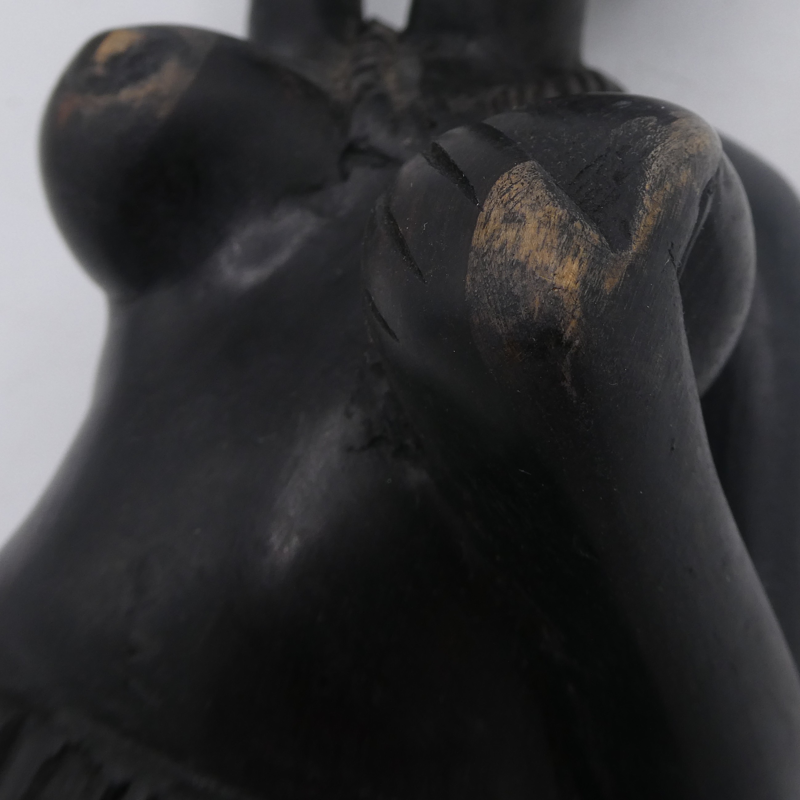 Statuette africaine en ébène vintage 35cm - Photo 10