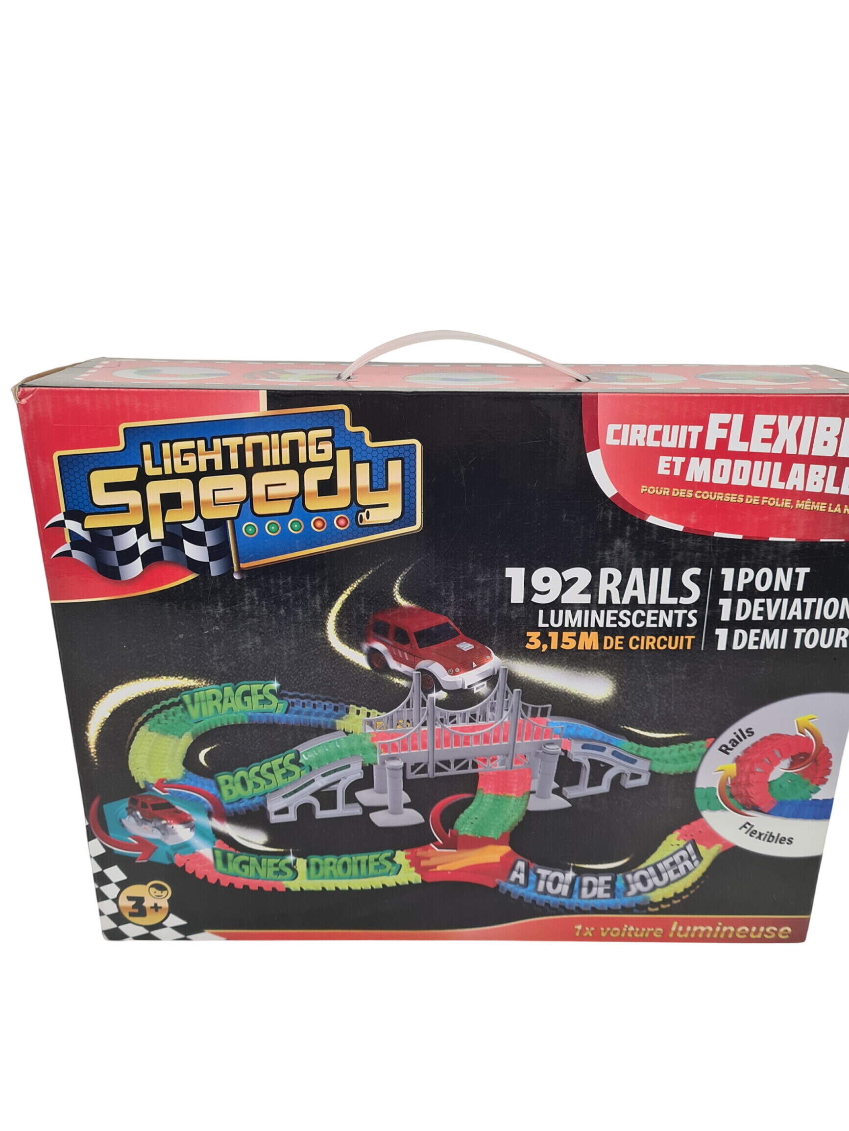 Circuit flexible et modulable - Lightning speedy- 3ans+ Bon état -  reconditionné disponible sur Label Emmaüs